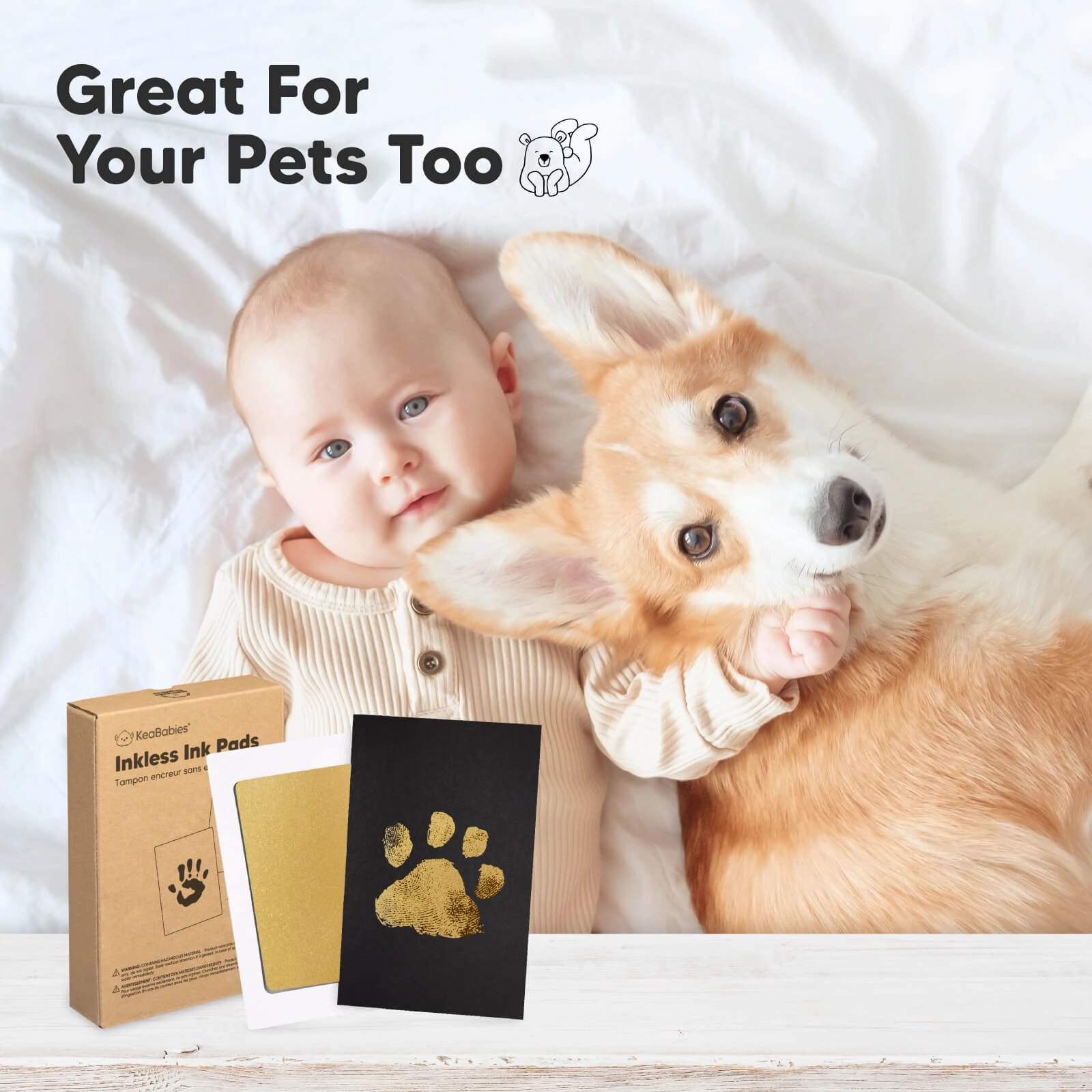 2-Pack Inkless Ink Pads (Gold)
