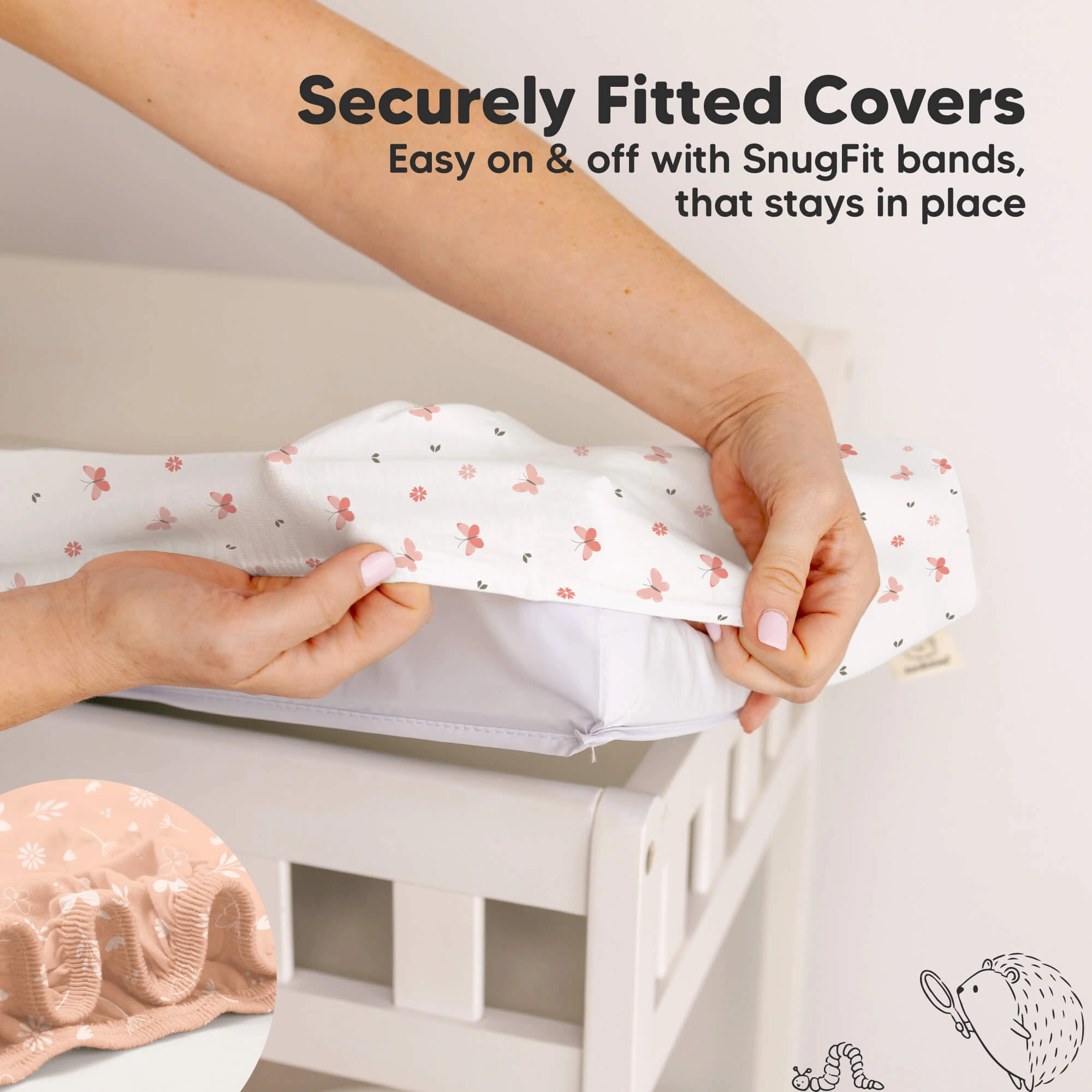 2-Pack Isla Changing Pad Covers (Butterflies)