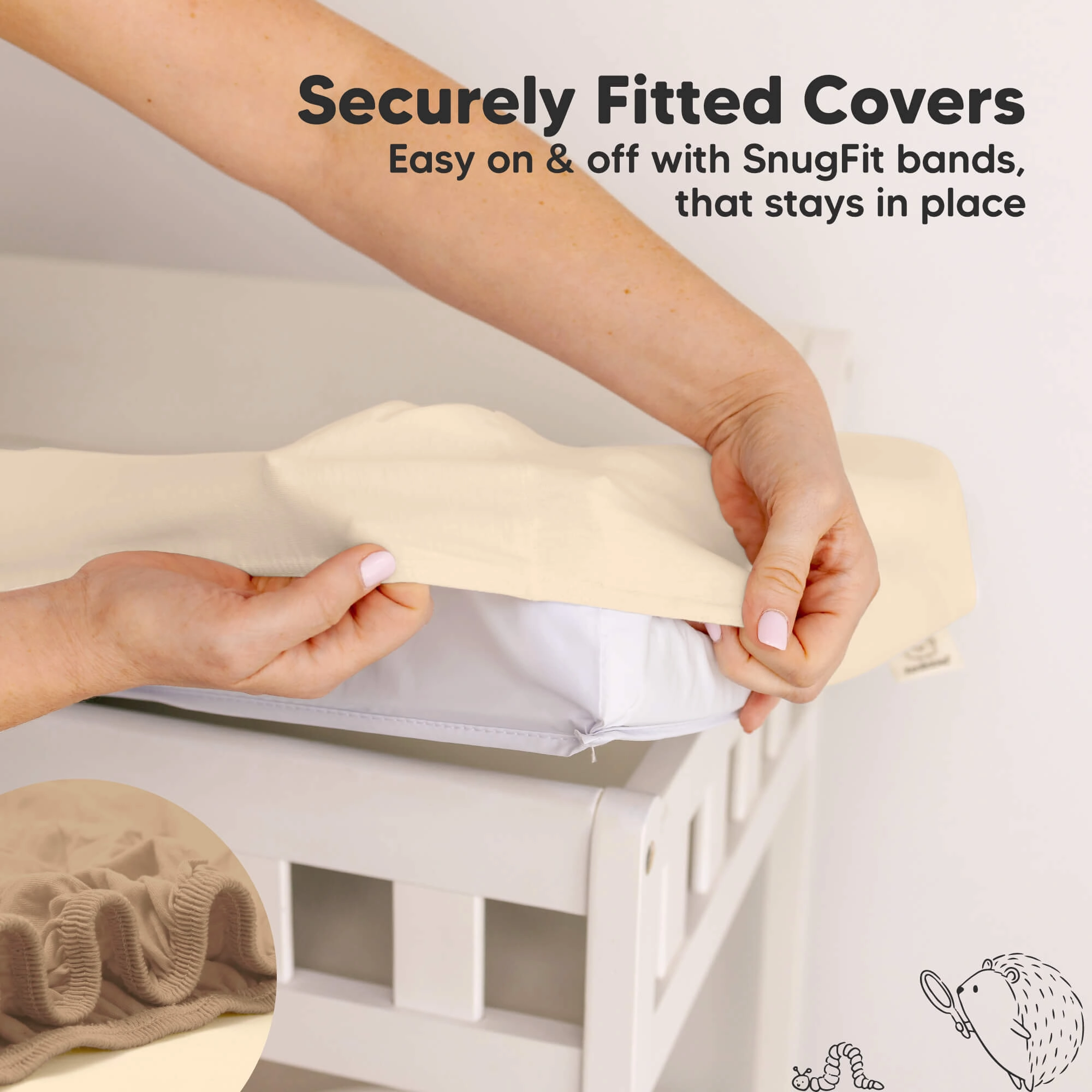 2-Pack Isla Changing Pad Covers (Pecan)