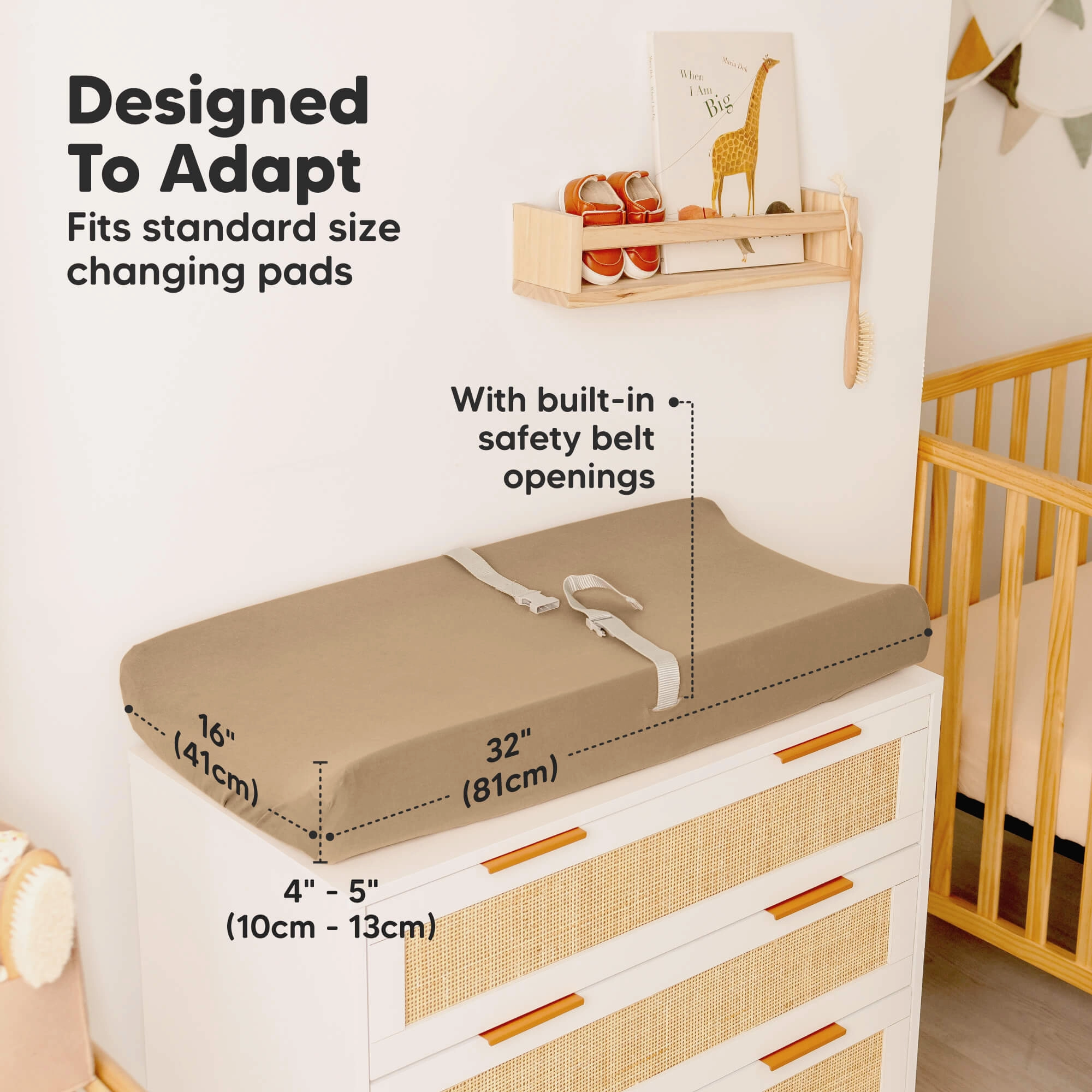 2-Pack Isla Changing Pad Covers (Pecan)