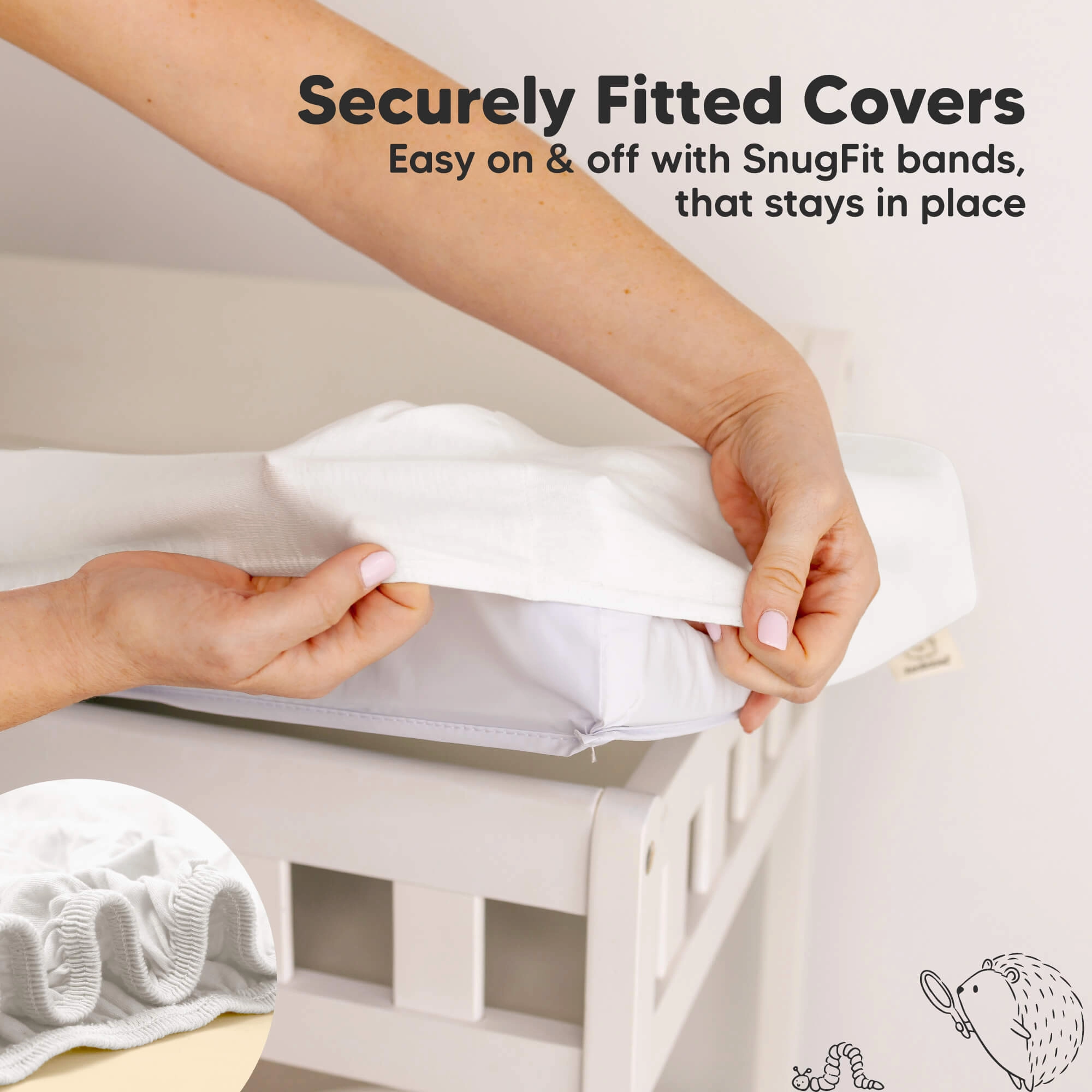2-Pack Isla Changing Pad Covers (Soft White)