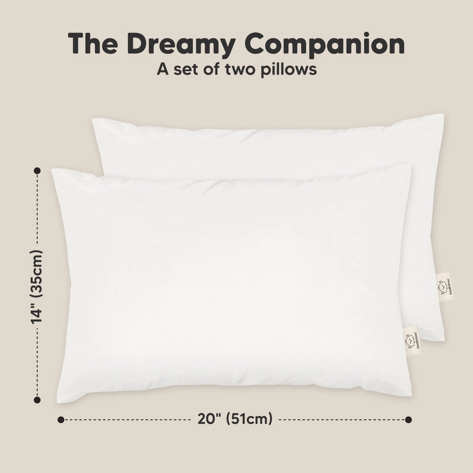 2-Pack Jumbo Toddler Pillows