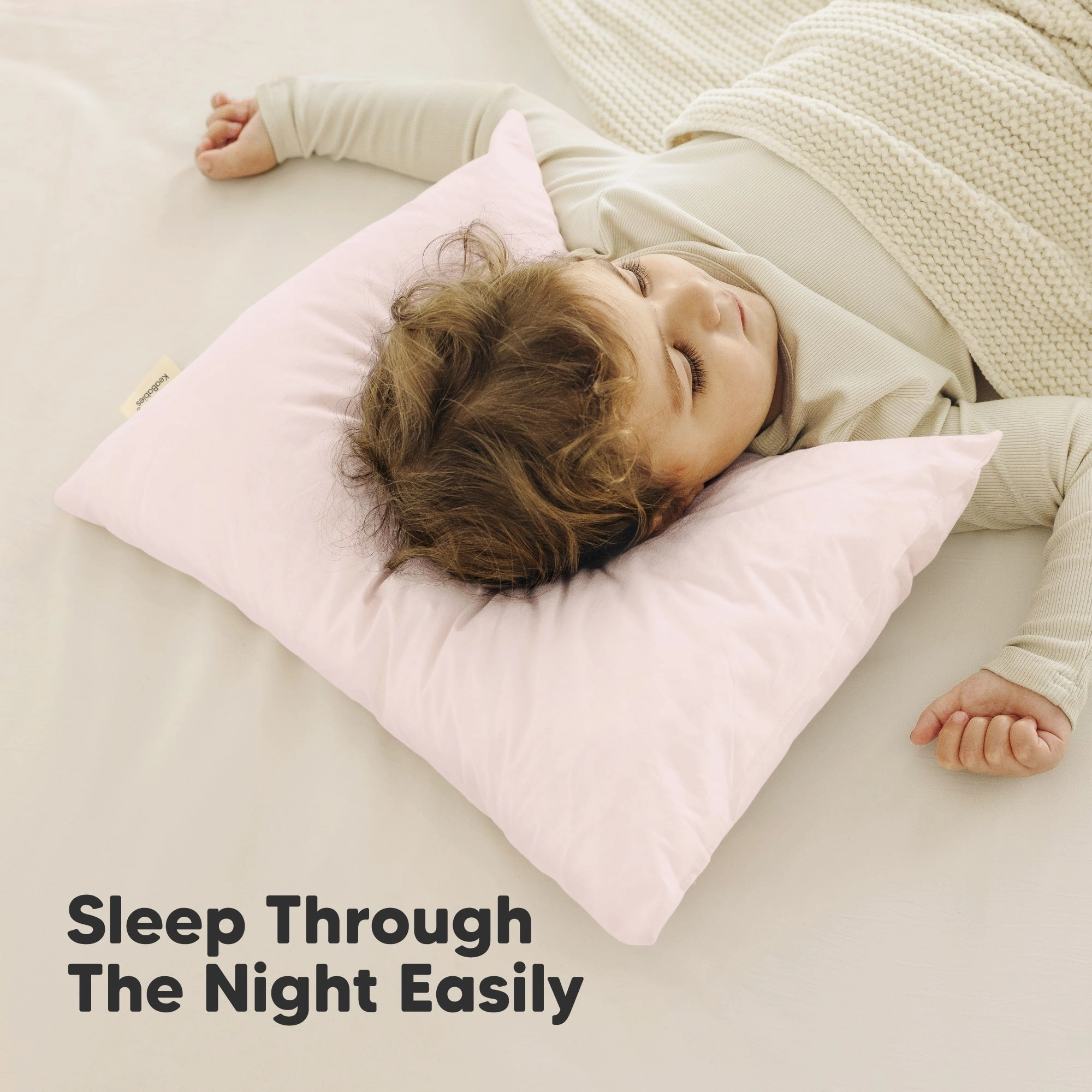 2-Pack Jumbo Toddler Pillows (Mist Pink)