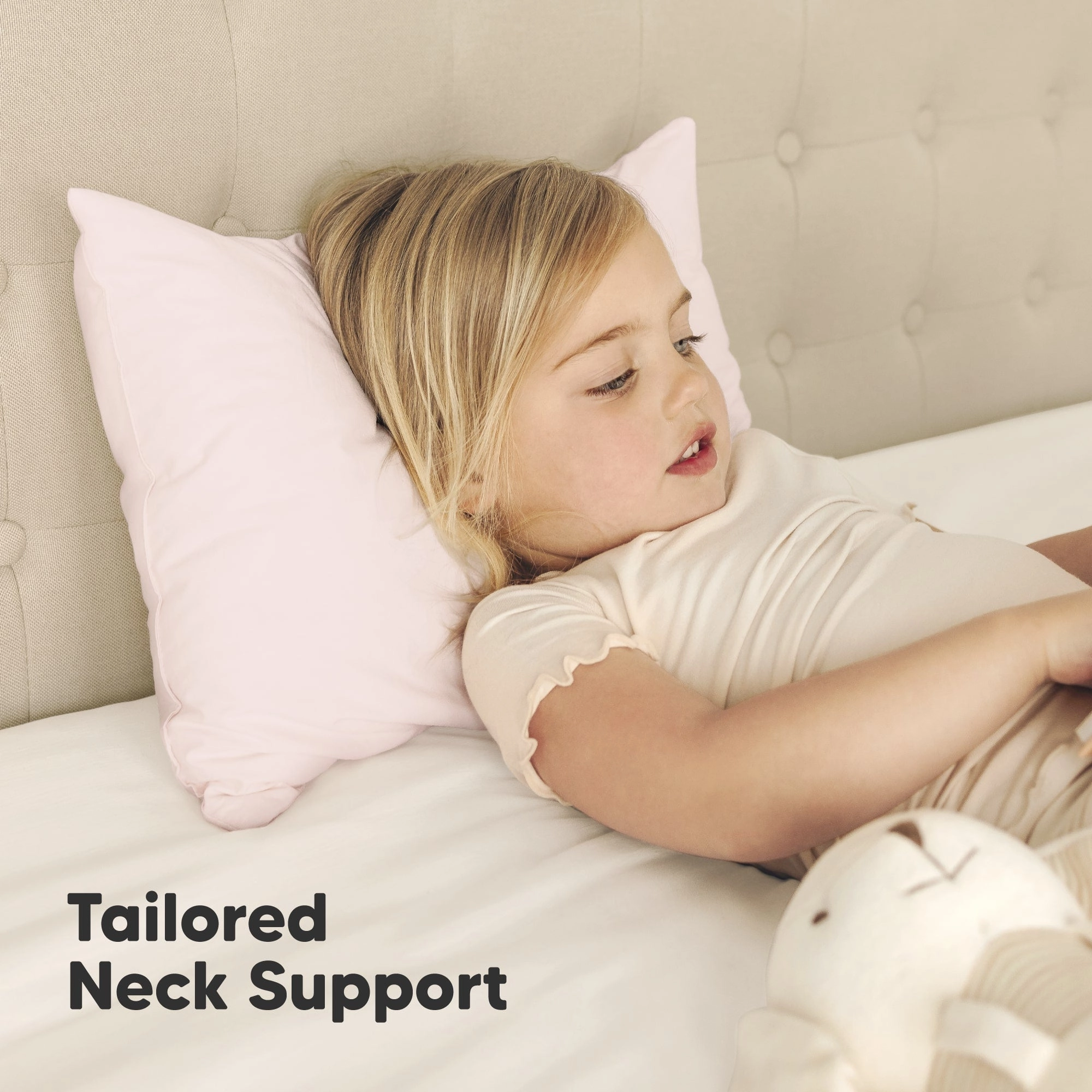 2-Pack Jumbo Toddler Pillows (Mist Pink)