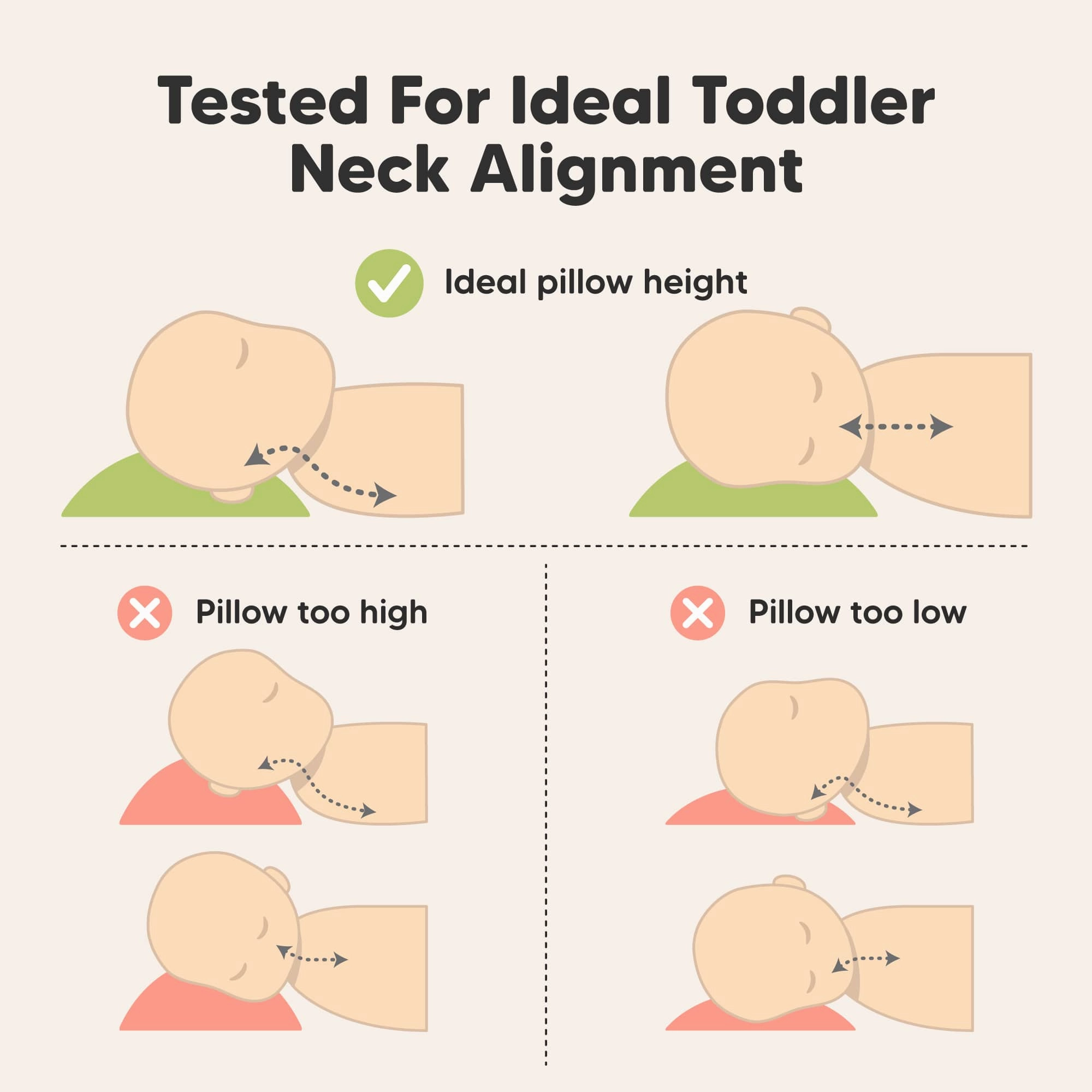 2-Pack Jumbo Toddler Pillows