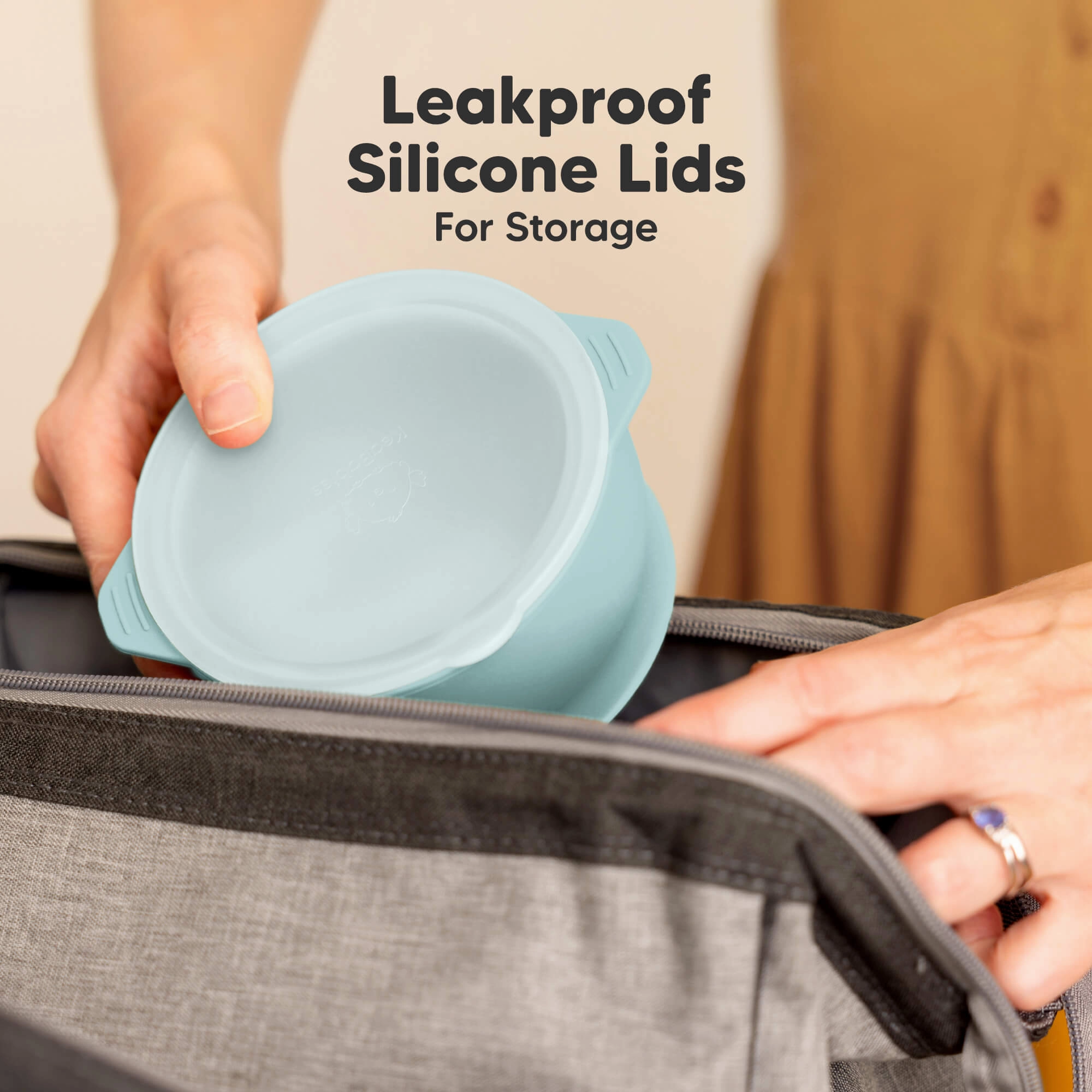 2-Pack Prep Silicone Suction Bowls (Pastel Sky)