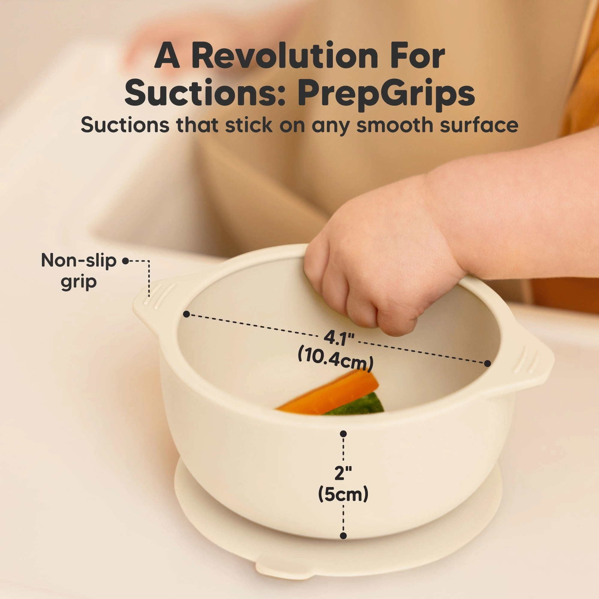 2-Pack Prep Silicone Suction Bowls (Roseate)