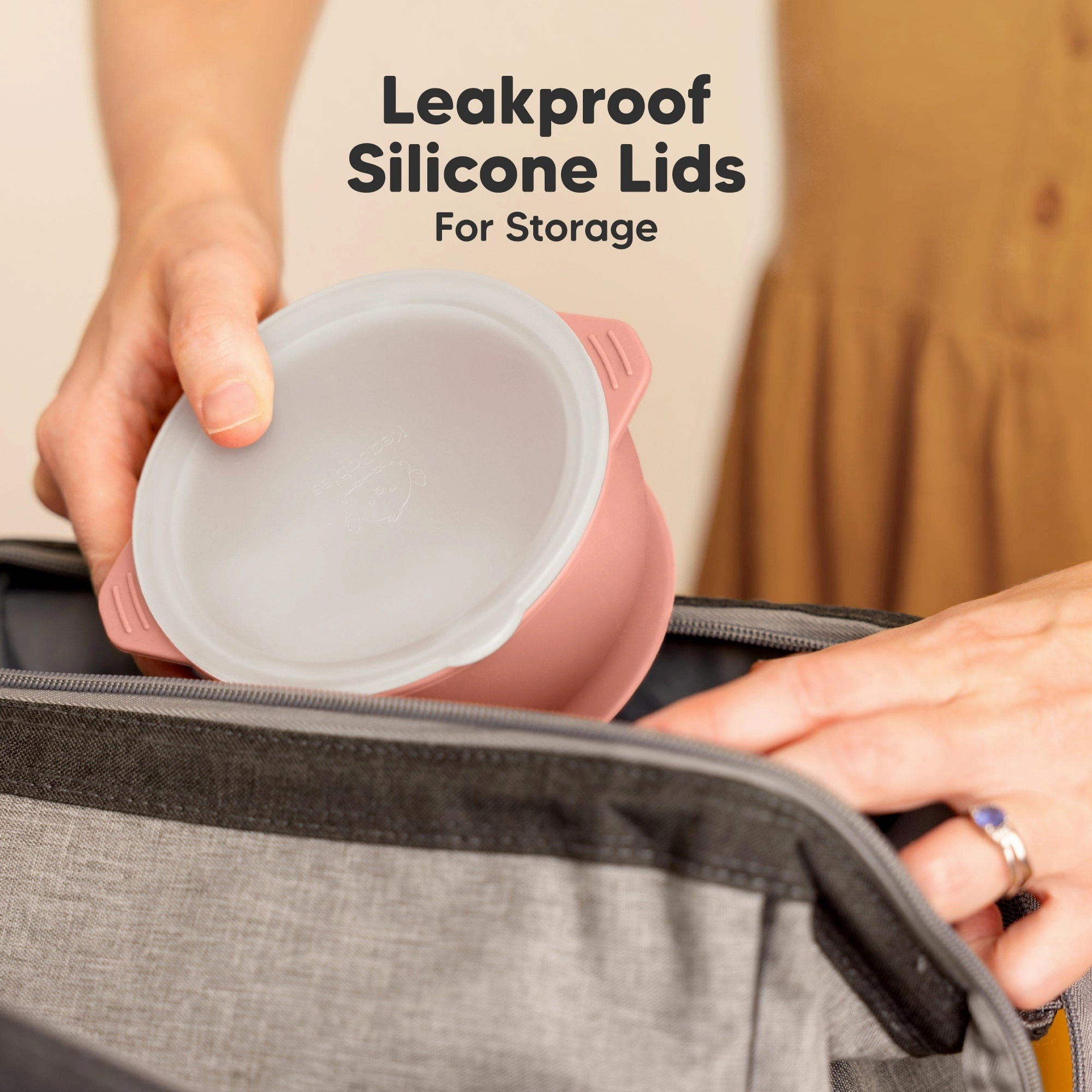 2-Pack Prep Silicone Suction Bowls (Roseate)