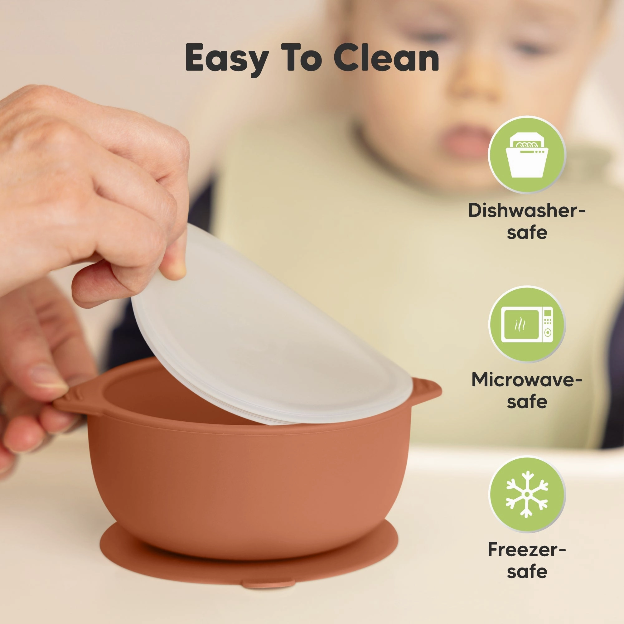 2-Pack Prep Silicone Suction Bowls (Terracotta)