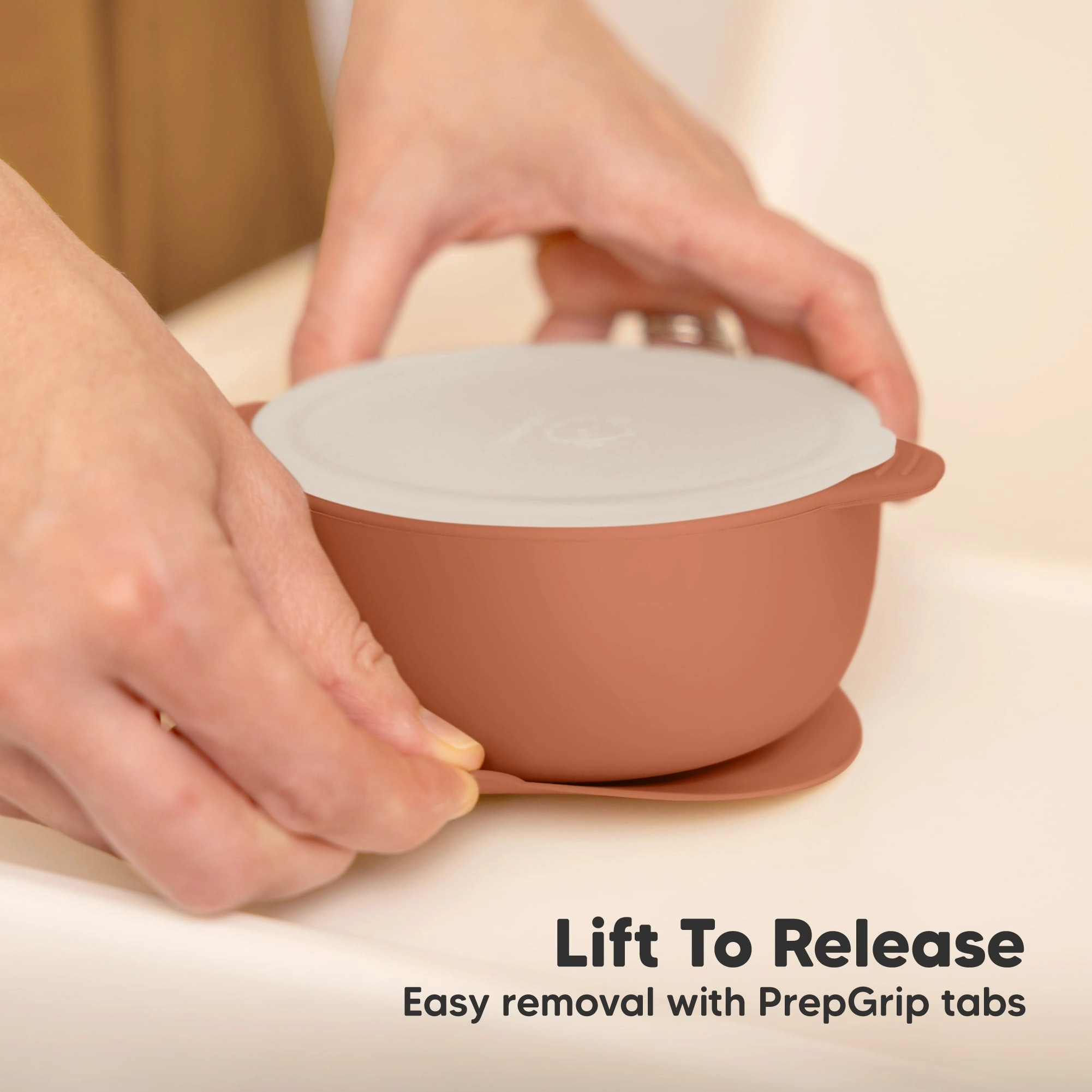 2-Pack Prep Silicone Suction Bowls (Terracotta)