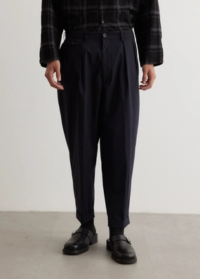 2 Pleats Wool Tropical Pants
