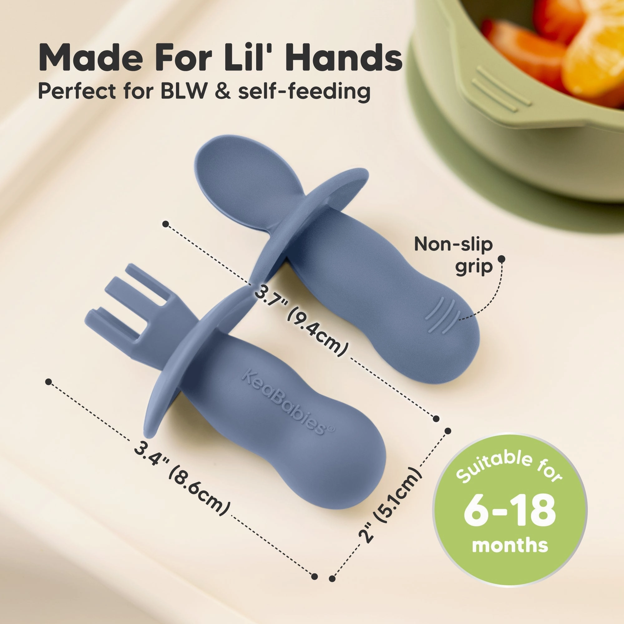 2-Sets Lil’ Prep Baby Fork & Spoon