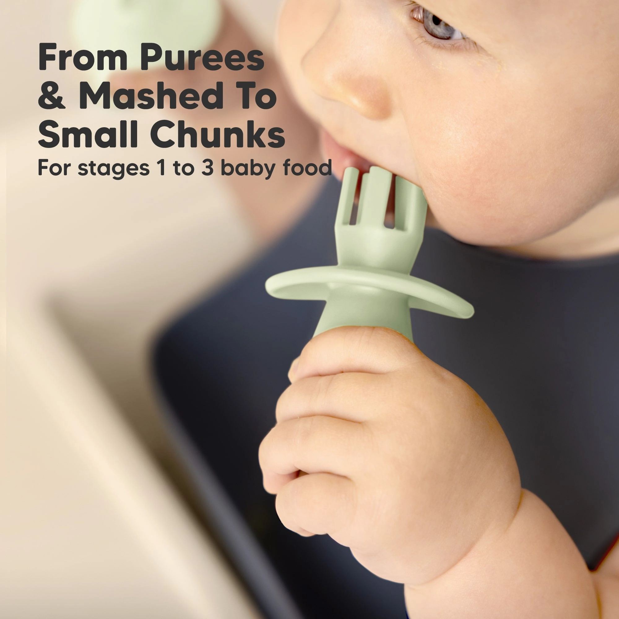 2-Sets Lil’ Prep Baby Fork & Spoon (Sage)