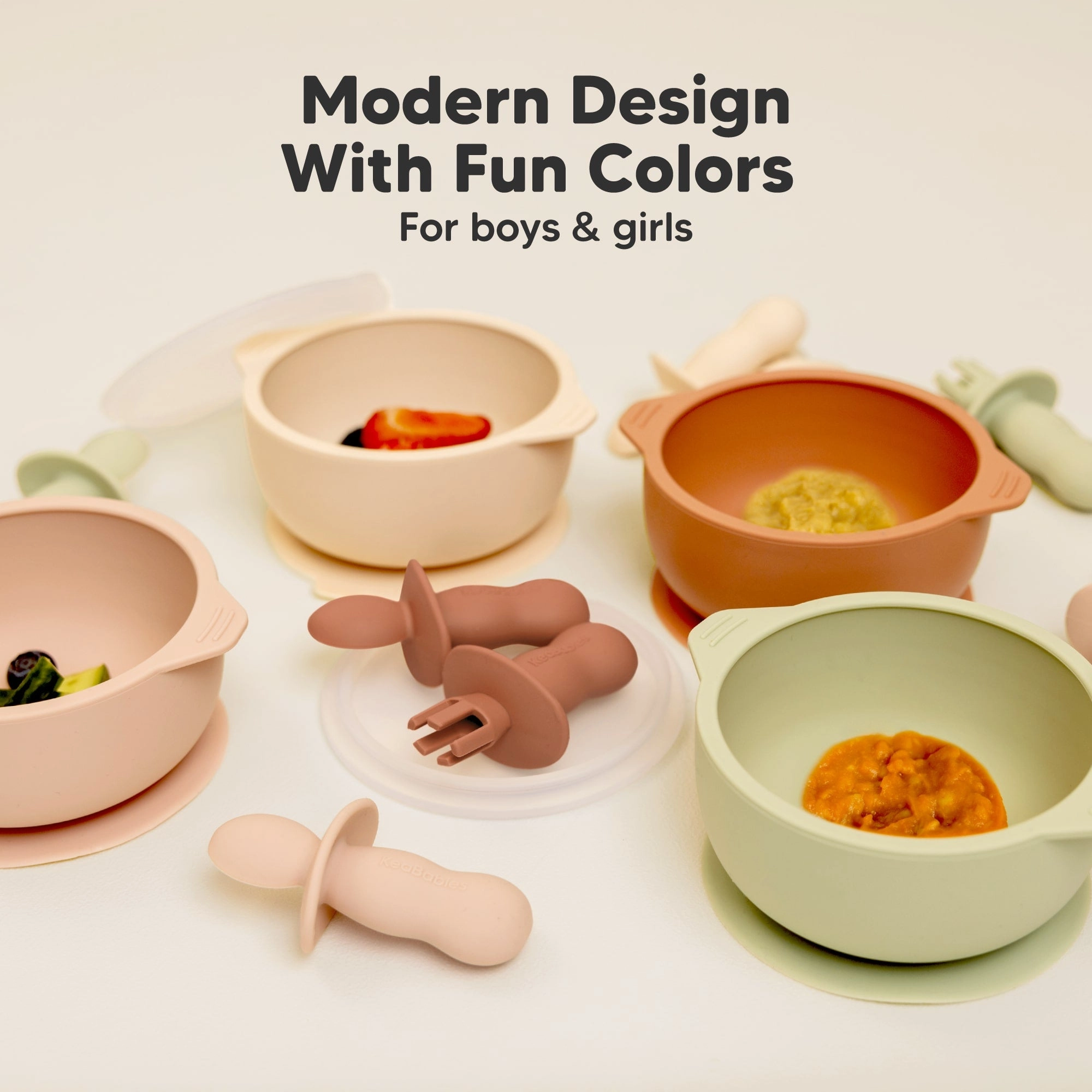 2-Sets Lil’ Prep Baby Fork & Spoon (Terracotta)