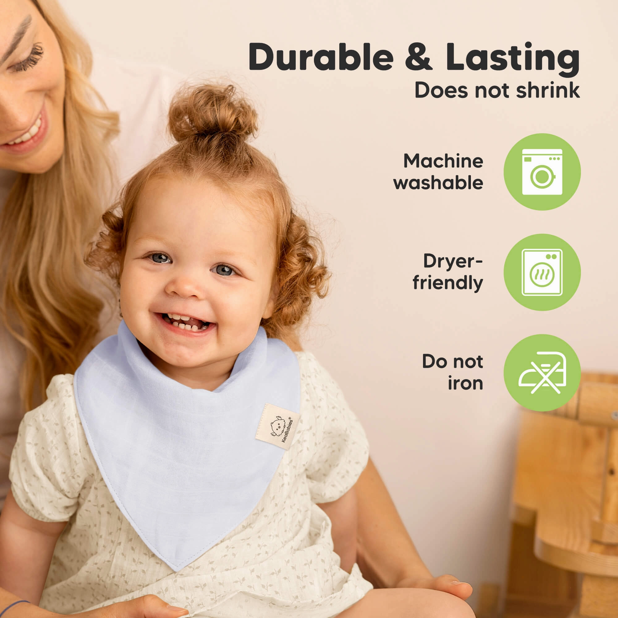 8-Pack Lumi Muslin Bandana Bibs (Nimbus)