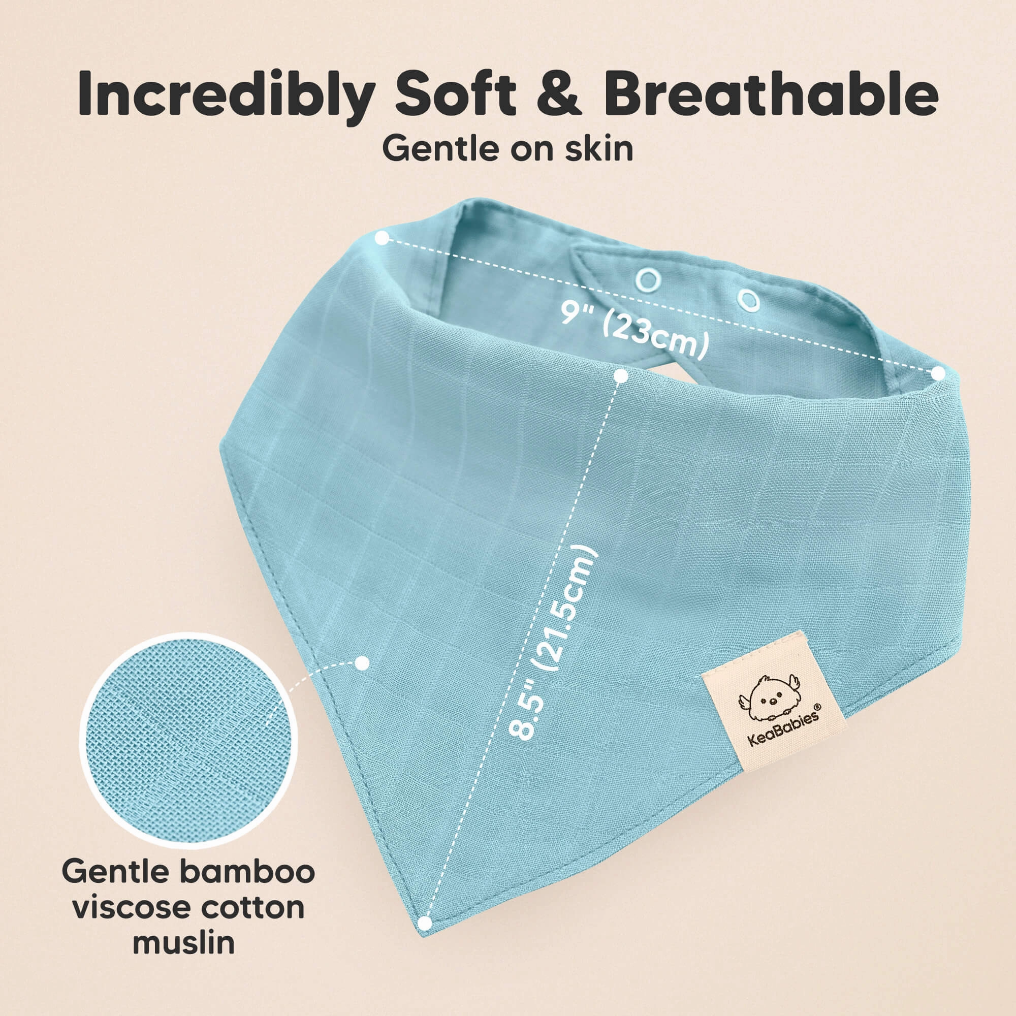 8-Pack Lumi Muslin Bandana Bibs (Nimbus)