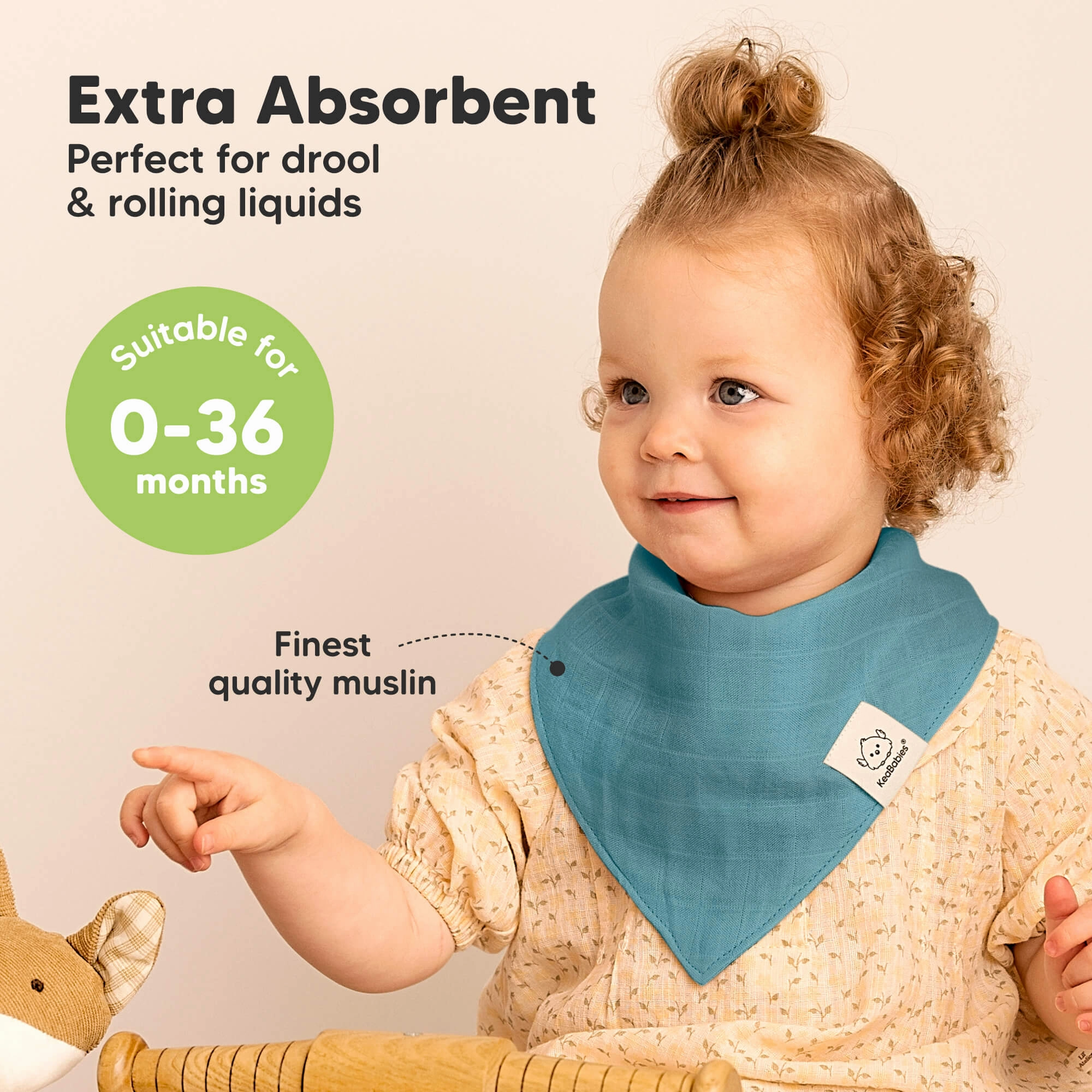 8-Pack Lumi Muslin Bandana Bibs (Nimbus)