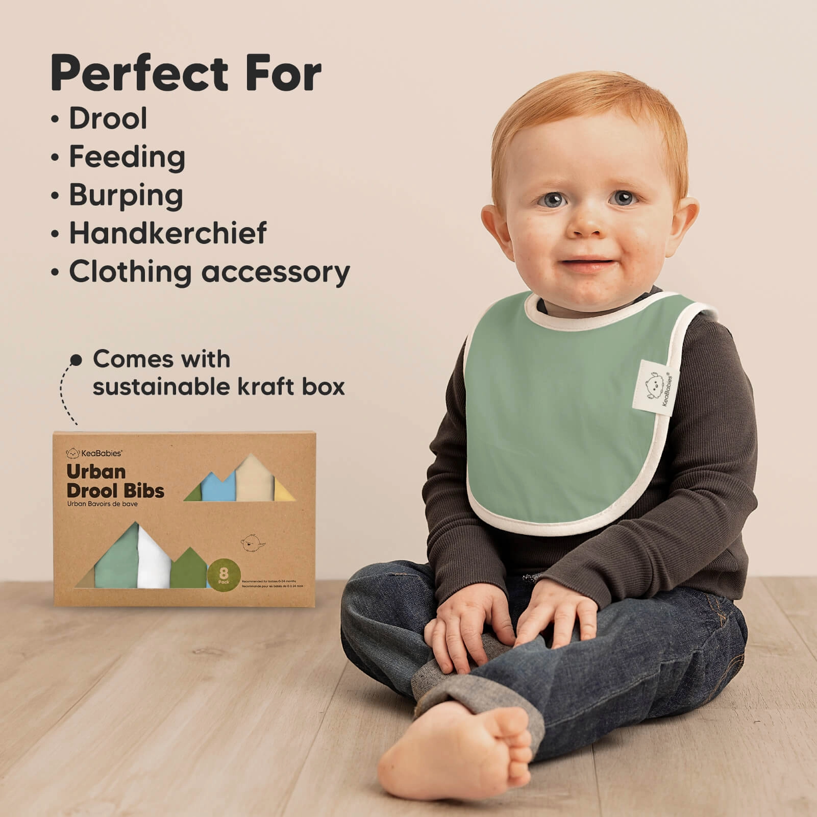 8-Pack Urban Drool Bibs (Daybreak)