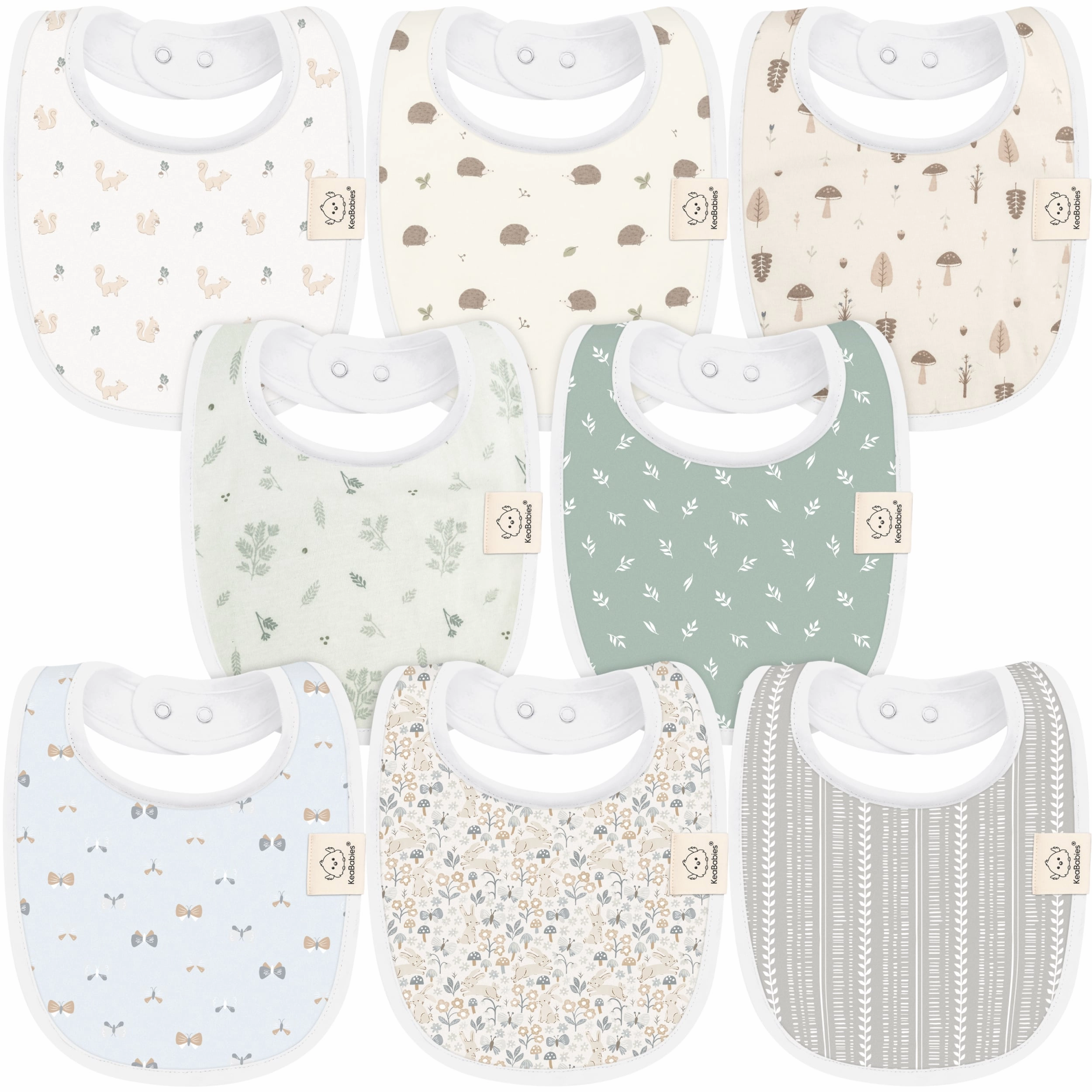 8-Pack Urban Drool Bibs (Prairie)