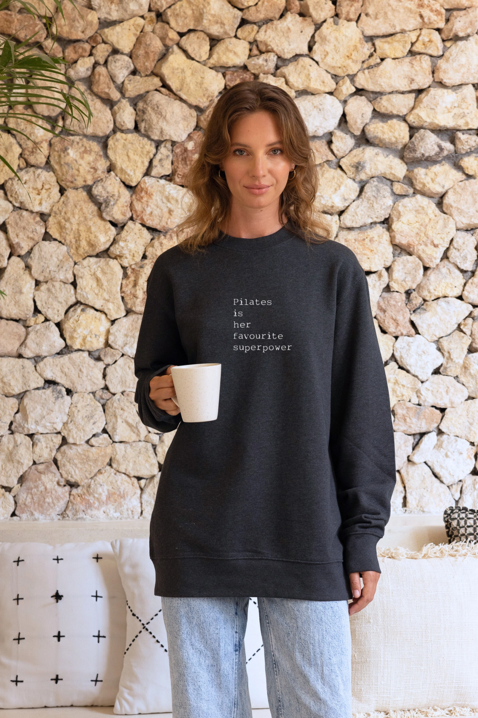 "Pilates Superpower" Relaxed Sweater