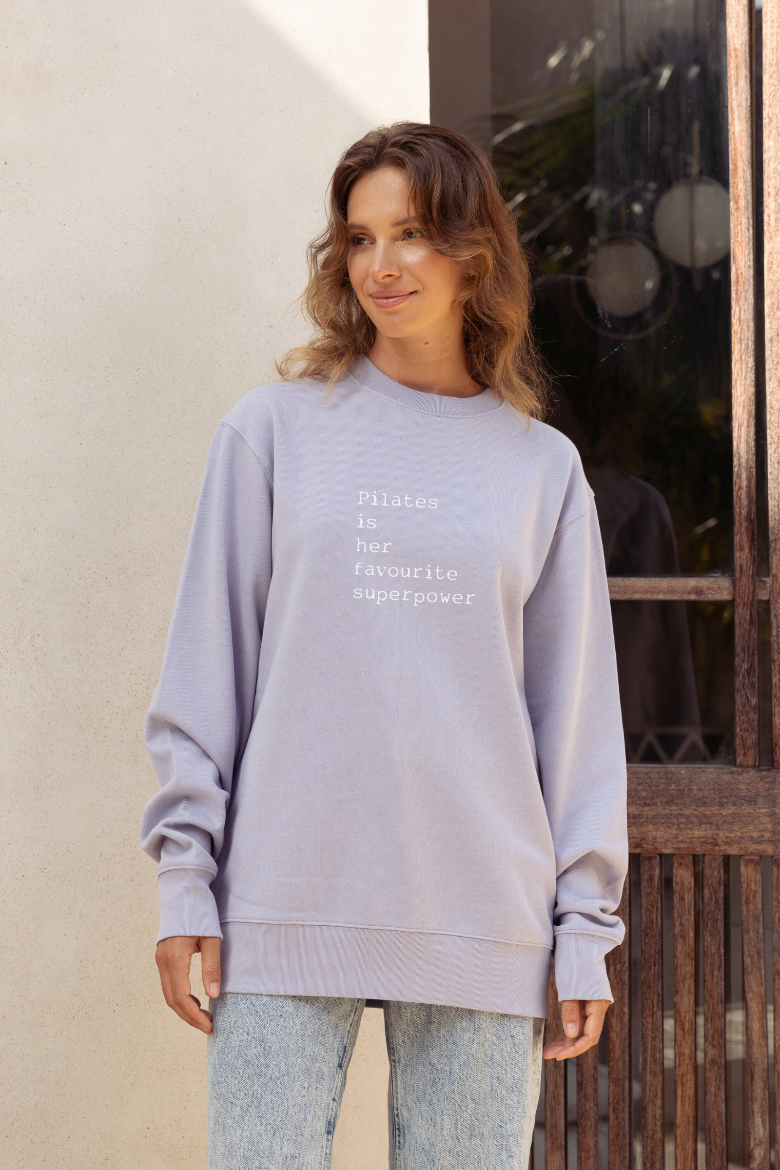 "Pilates Superpower" Relaxed Sweater