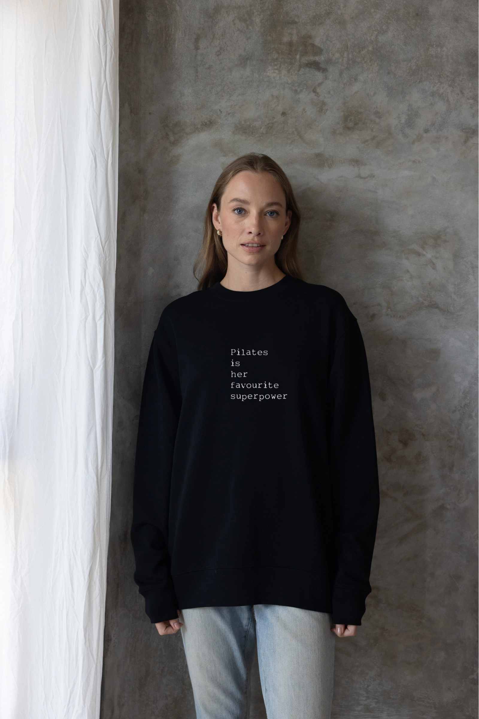"Pilates Superpower" Relaxed Sweater
