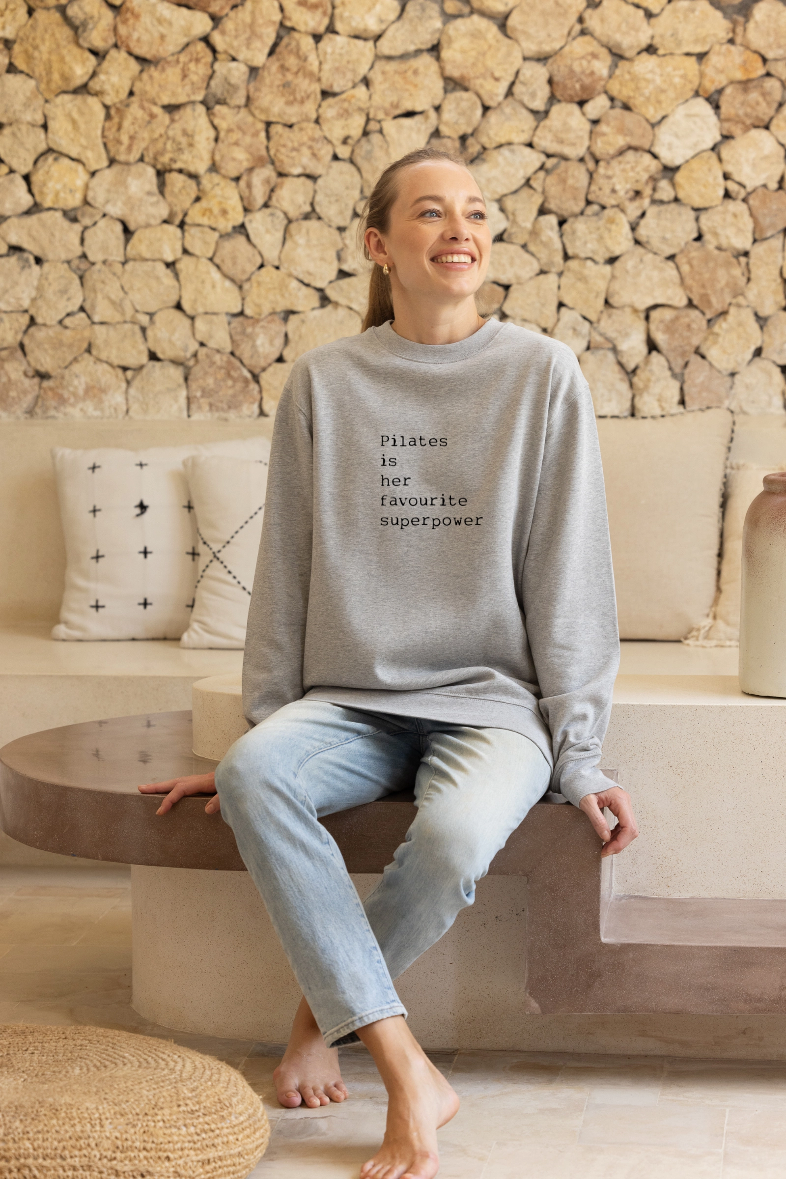 "Pilates Superpower" Relaxed Sweater