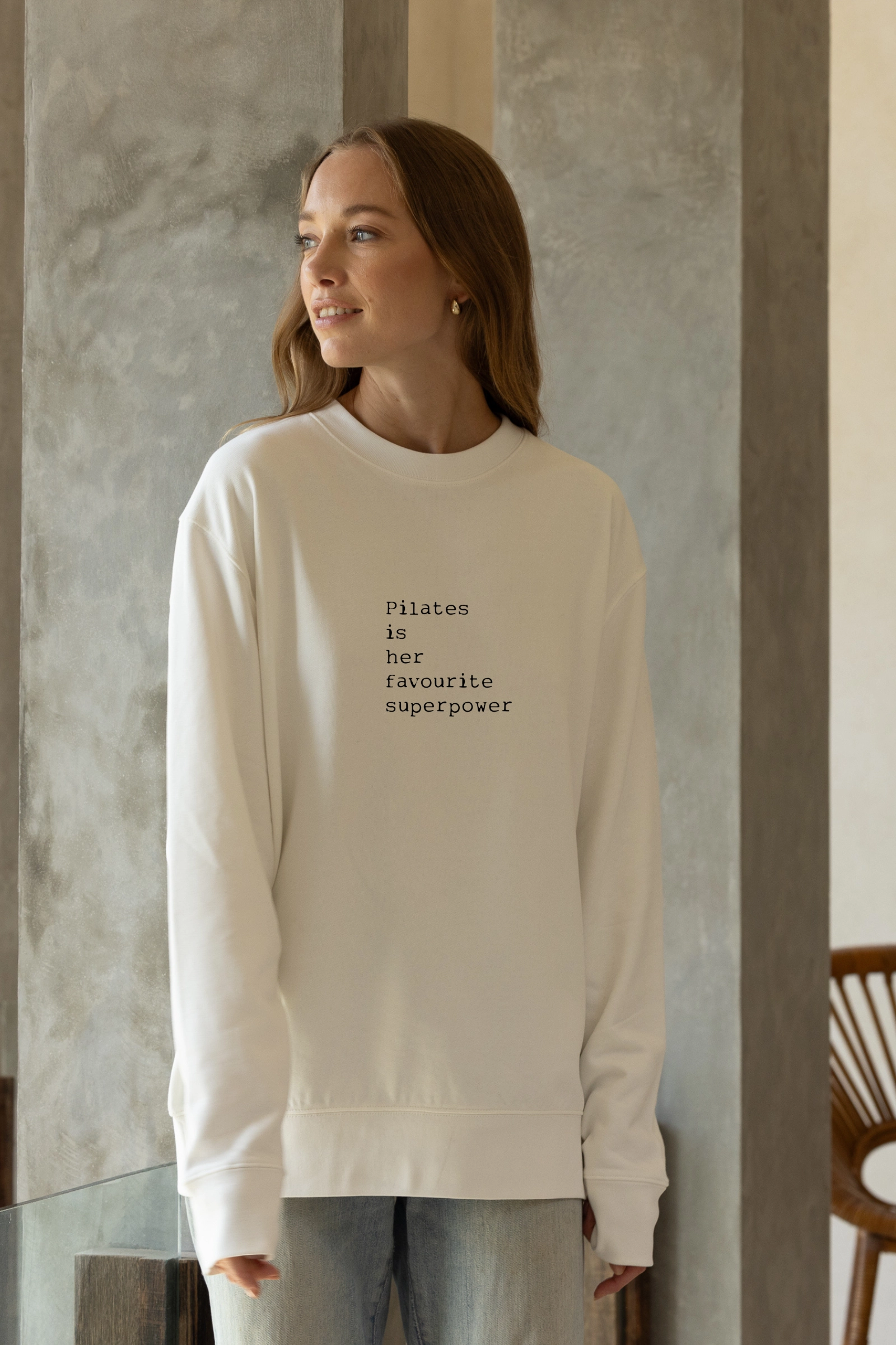 "Pilates Superpower" Relaxed Sweater