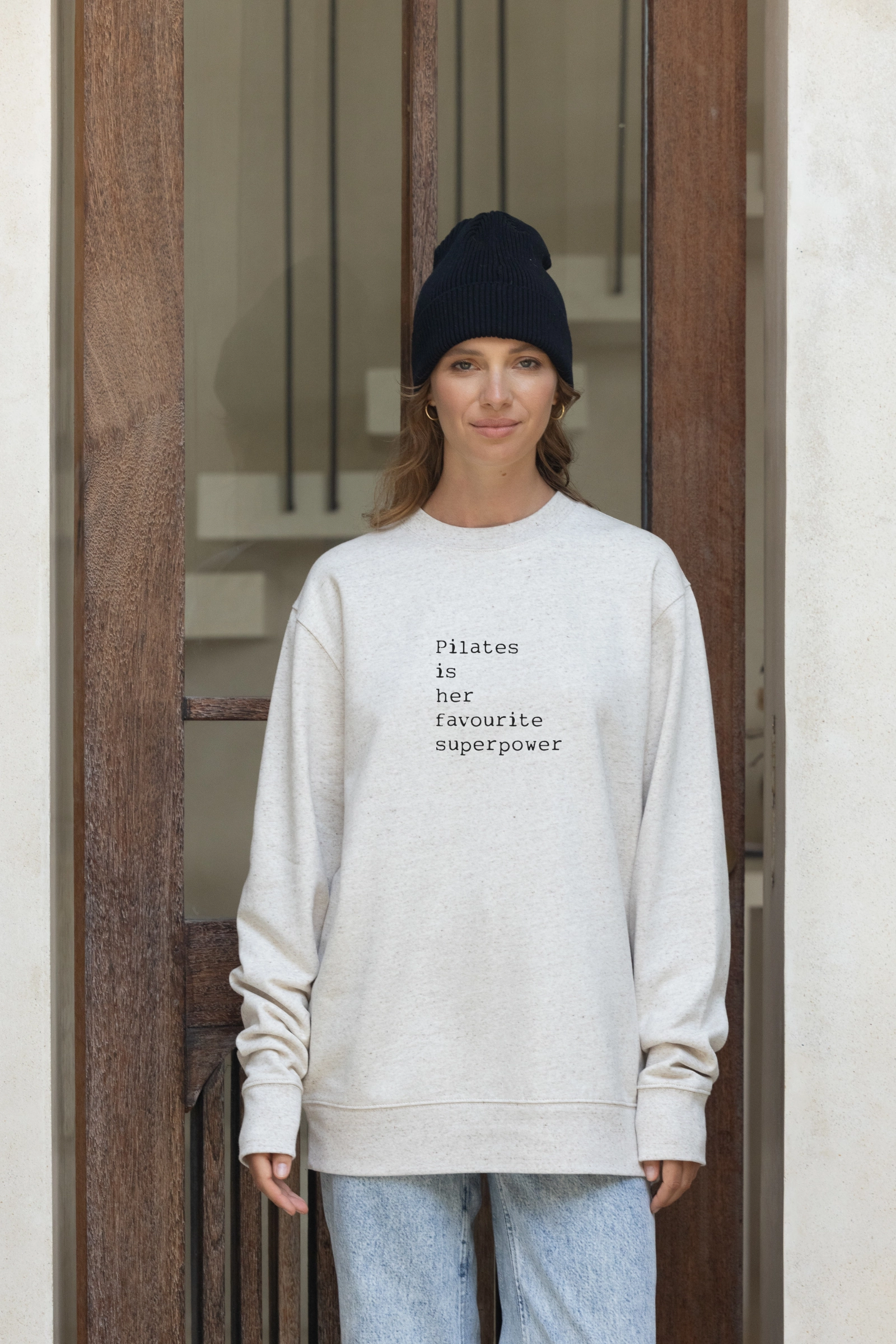 "Pilates Superpower" Relaxed Sweater