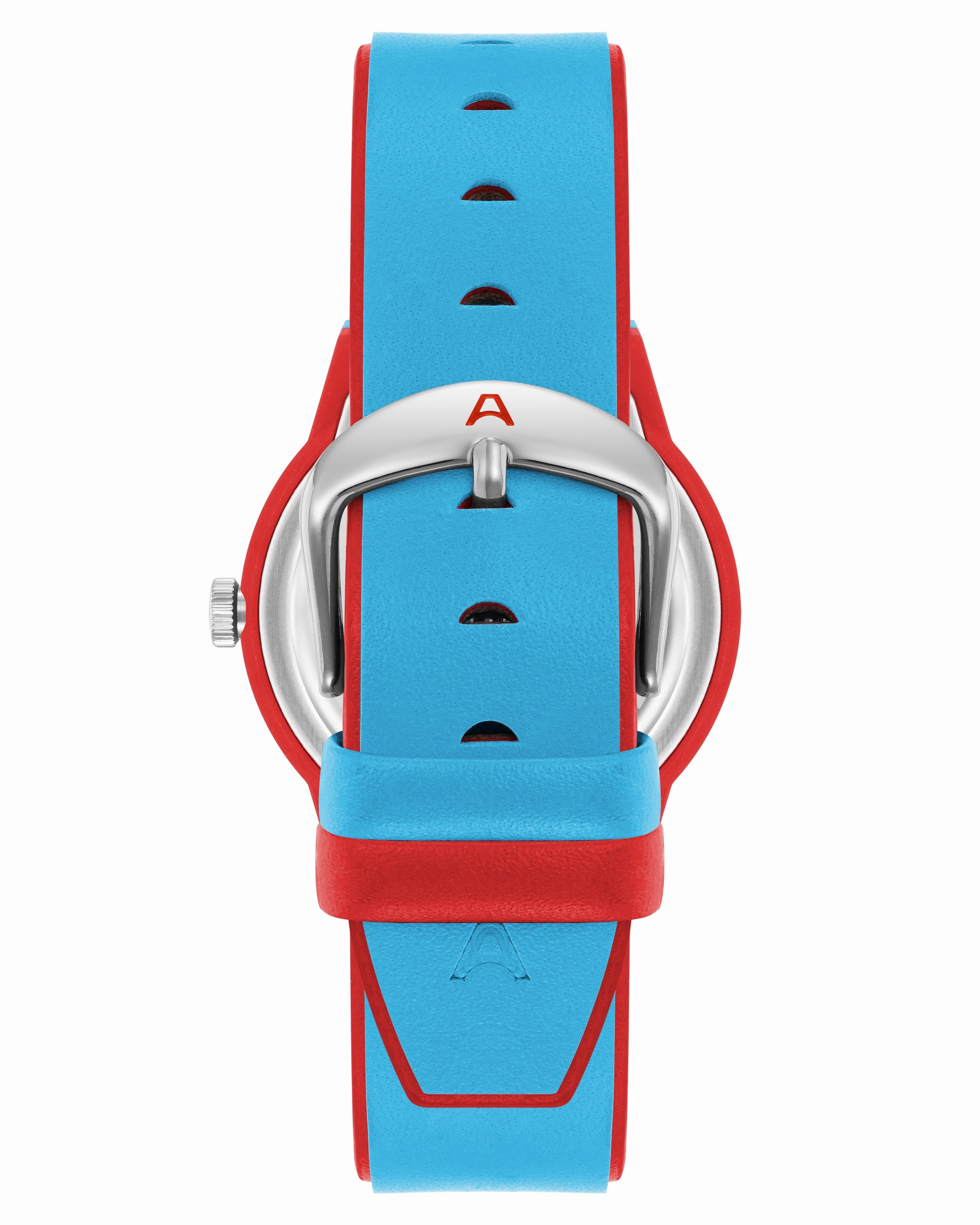 A-Watch™ | 35.5mm, Light Blue with Red