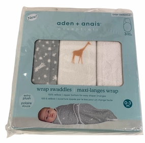 Aden   Anais Essentials Velboa Wrap Swaddles Quick Change 3 Pack, Wild Prairie