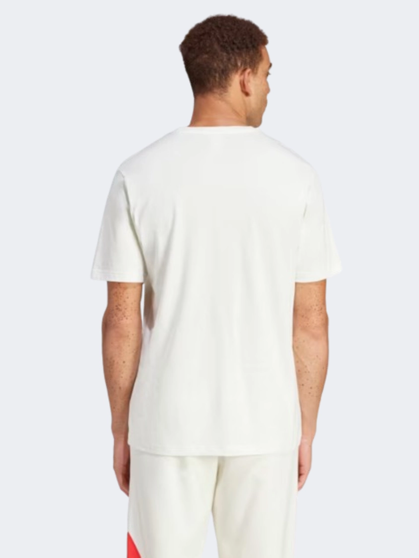 Adidas Future Icons Badge Of Sport Men Sportswear T-Shirt Off White/Orange