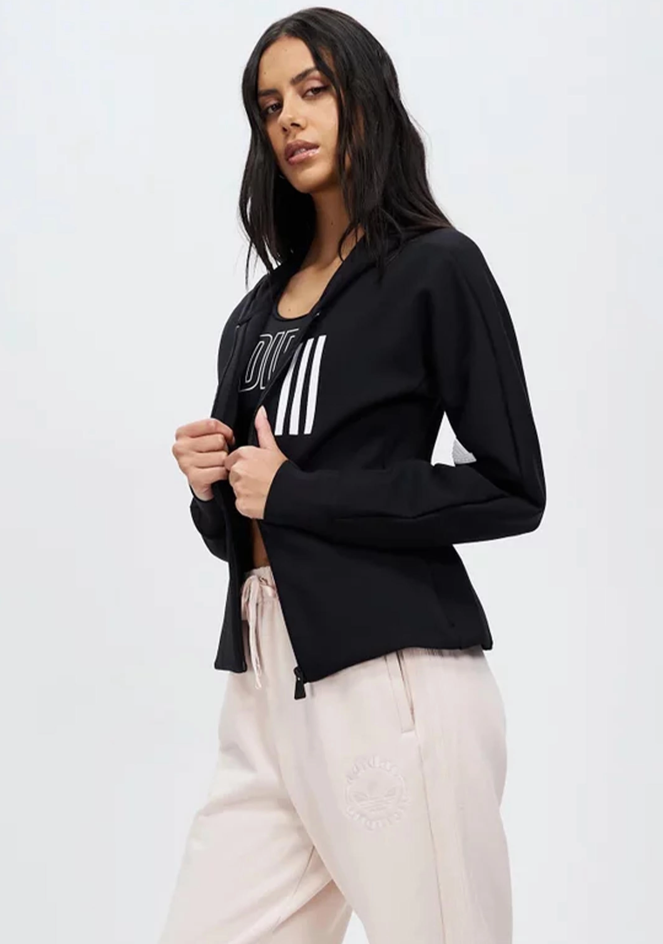 Adidas Womens Mission Victory Slim Fit Full-Zip Hoodie