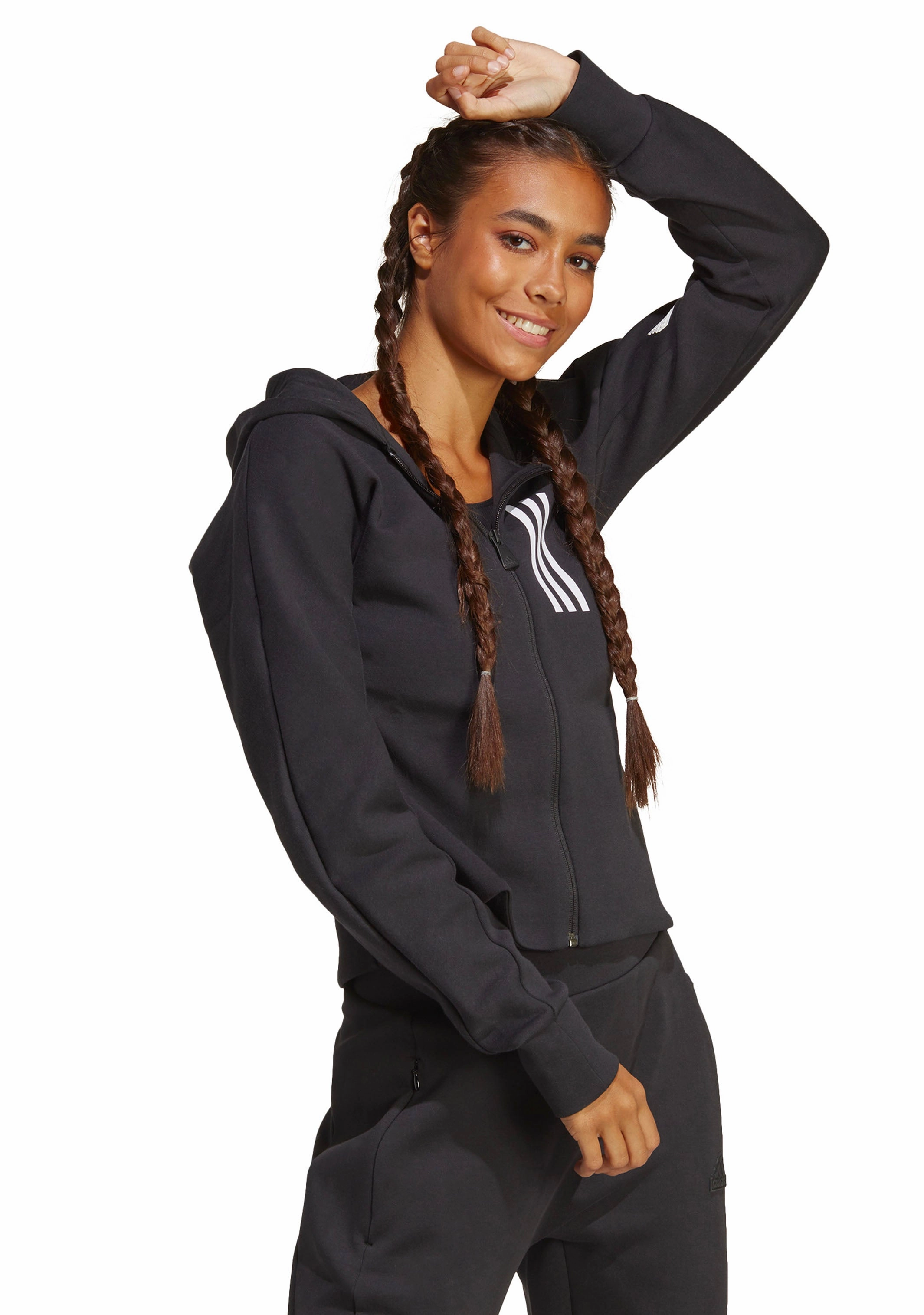 Adidas Womens Mission Victory Slim Fit Full-Zip Hoodie