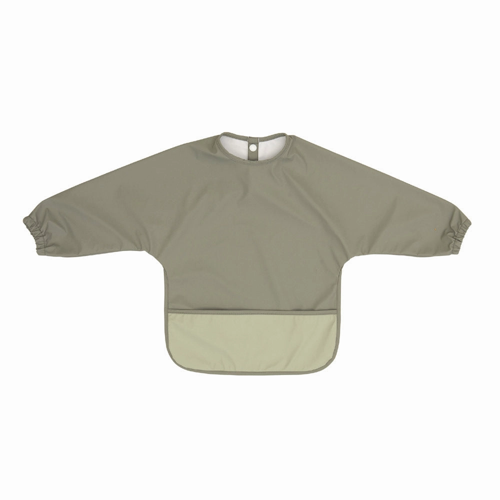 All4Ella Recycled Long Sleeve Bib Two-Tone Sage