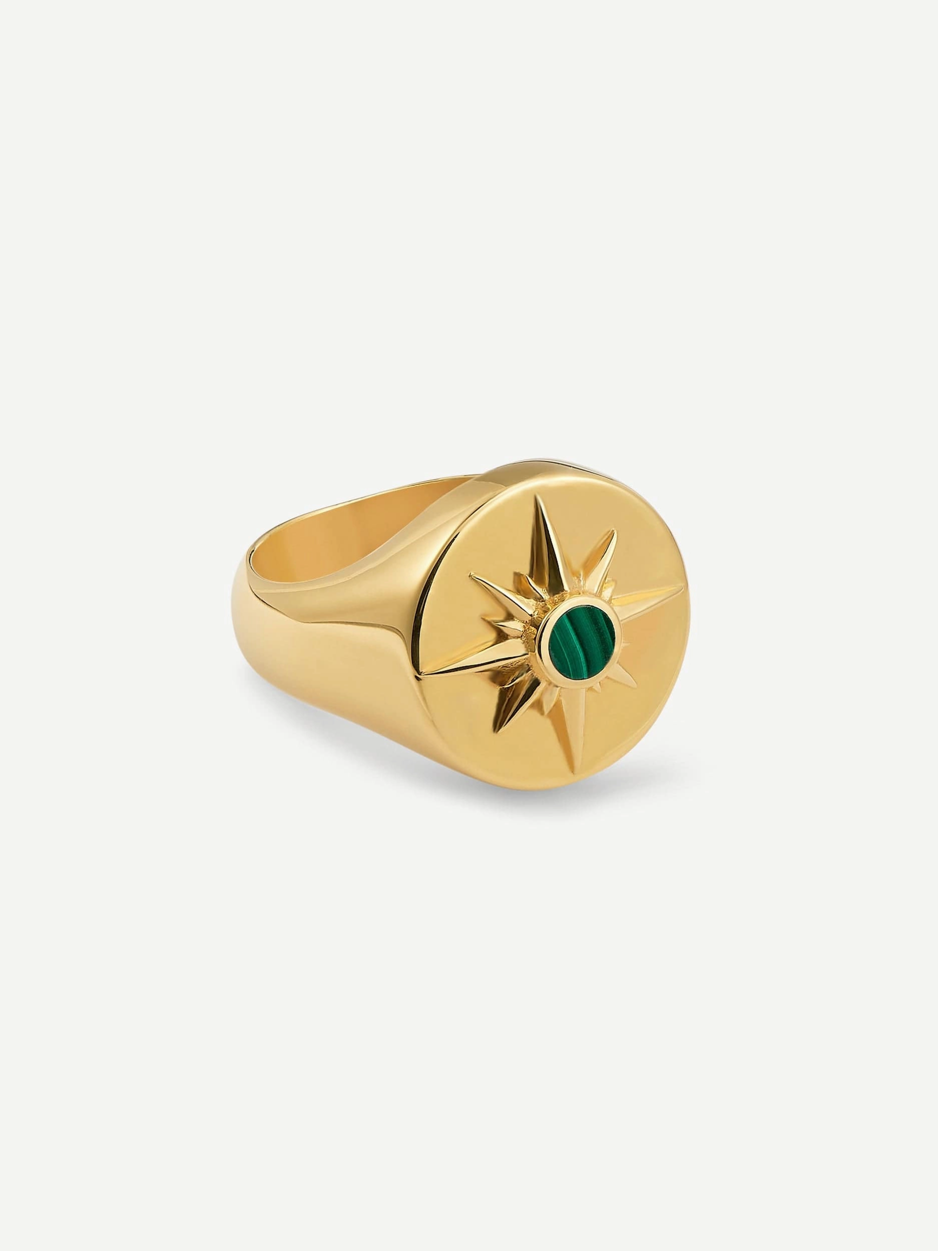 Astrid 18k Gold Plated Ring | Malachite