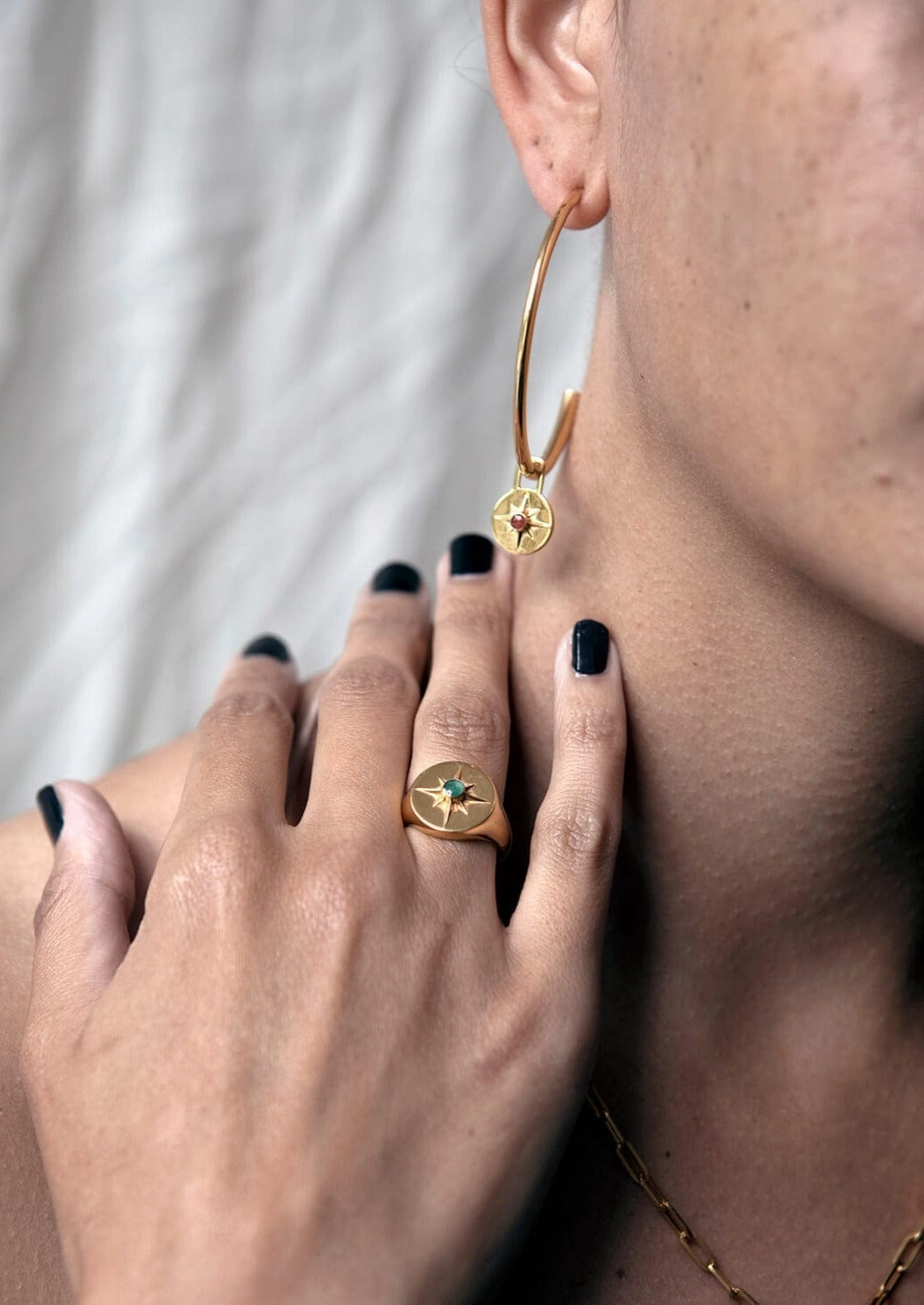 Astrid 18k Gold Plated Ring | Malachite