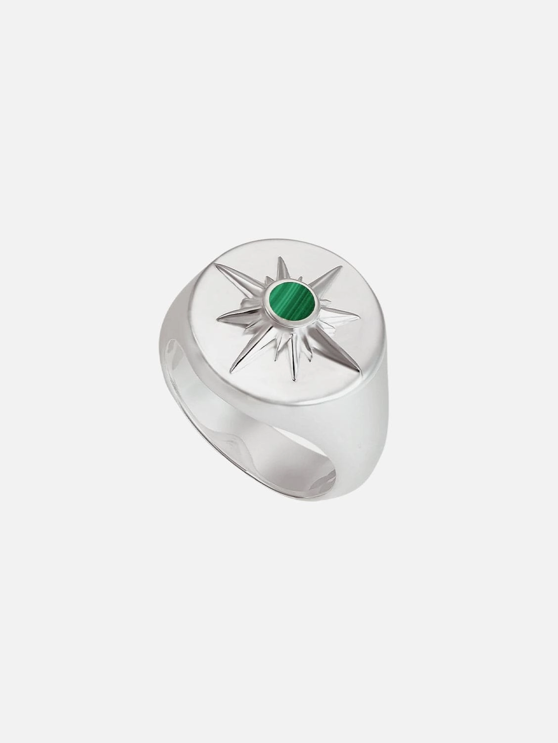 Astrid Sterling Silver Ring | Green Malachite