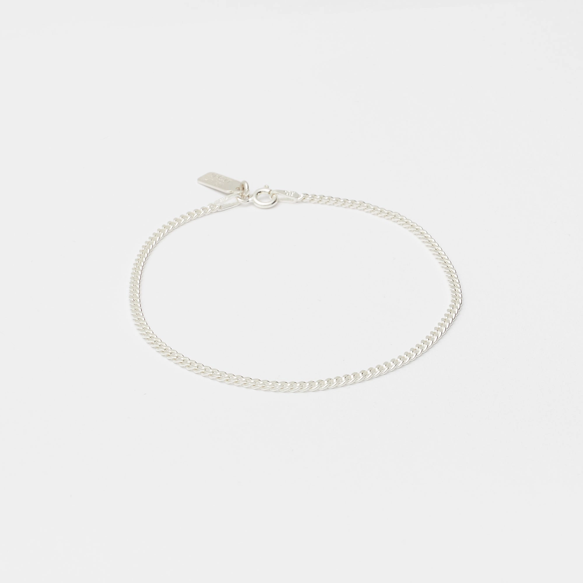 Baby Cuban Bracelet in Silver for Him