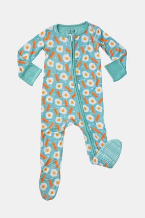 Bacon & Eggs Haze | Soft & Stretchy Zipper Footie