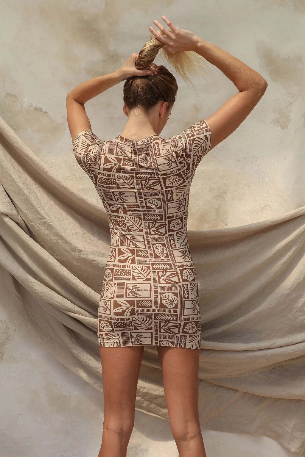 Bambi Baby Tee Dress - Postcard Palms