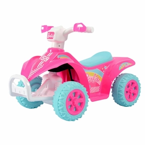 Barbie A6VATV059-AE24 ATV Quad, 6V Battery Powered Ride On for Kids Ages 1.5 , Pink