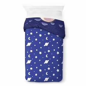 BBC JF23917WMCD Bluey Kids Comforter and Sham, 2-Piece Set, Twin/Full, Reversible, Blue and White