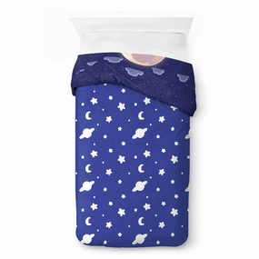 BBC JF23917WMCD Bluey Kids Comforter and Sham, 2-Piece Set, Twin/Full, Reversible, Blue and White