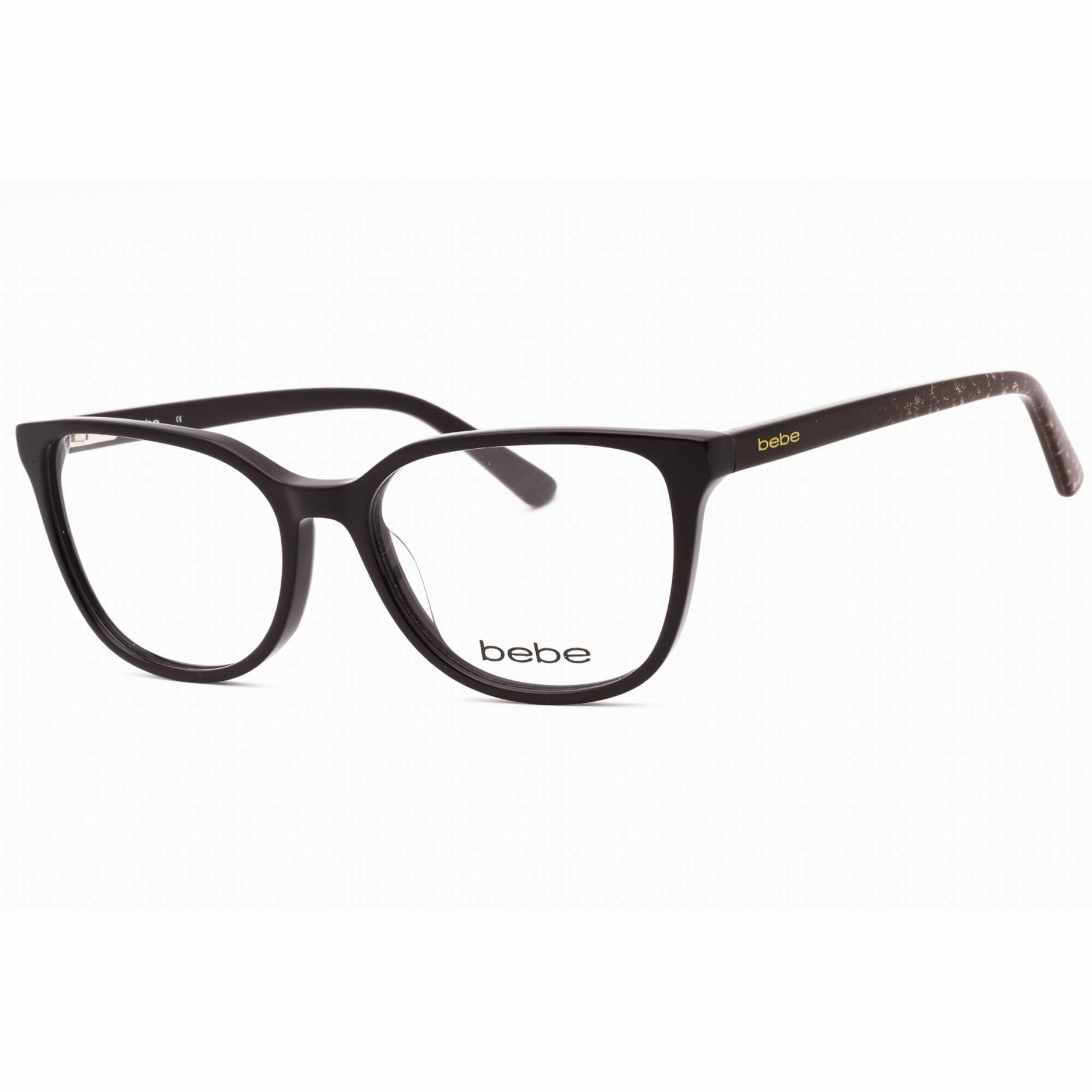 Bebe Women's Eyeglasses - Plum Acetate Full Rim Frame Clear Demo Lens | BB5201 500