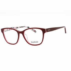 Bebe Women's Eyeglasses - Ruby Full Rim Cat Eye Frame Clear Demo Lens | BB5184 601