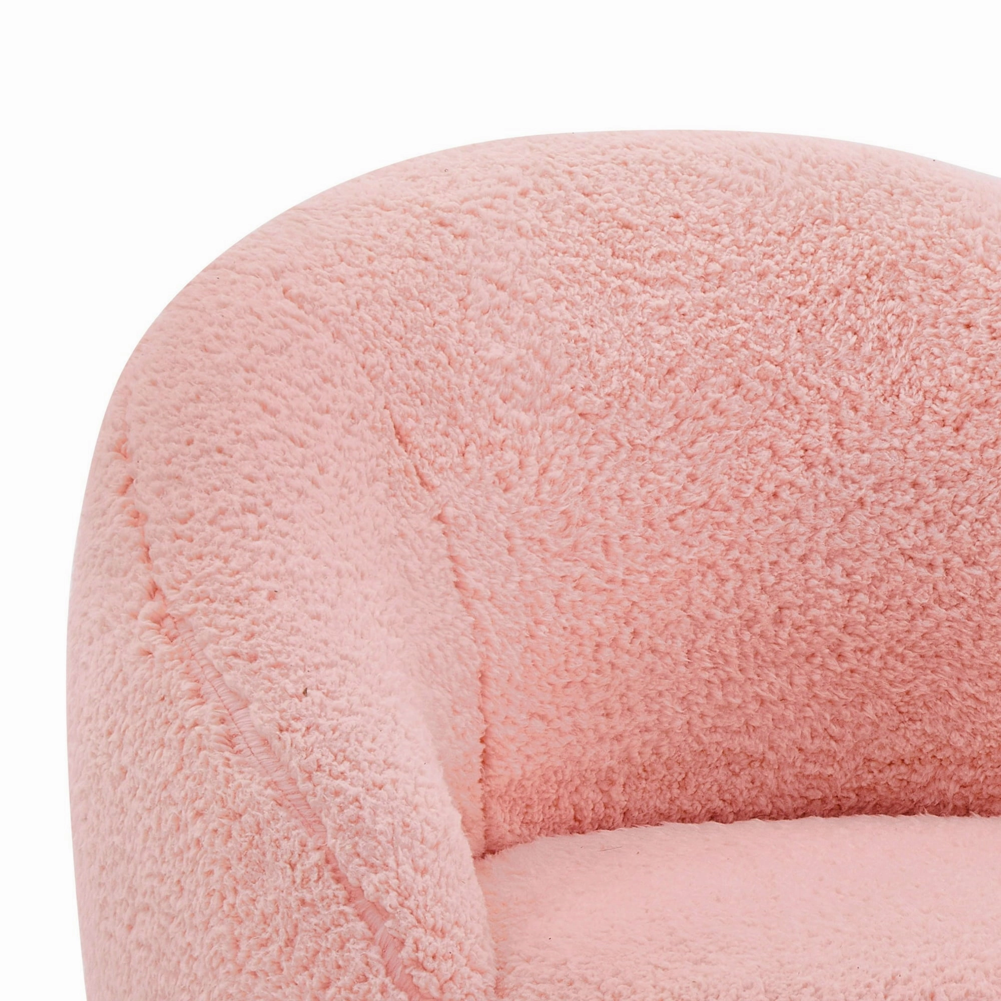 Better Homes & Gardens BH2530288722001 Mira Kids Swivel Chair, Rose Faux Shearling, Rose