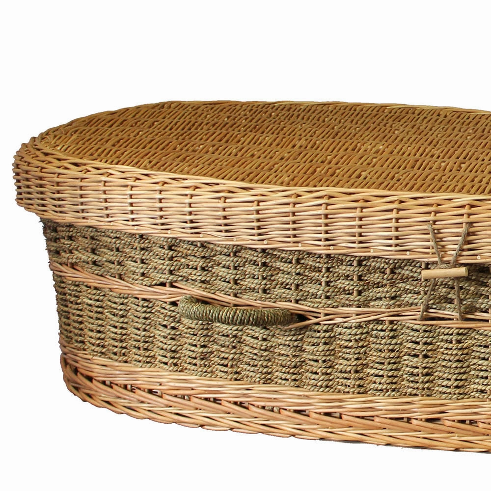 Biodegradable Casket for Burial or Cremation in Seagrass - Eco-Friendly & Sustainable
