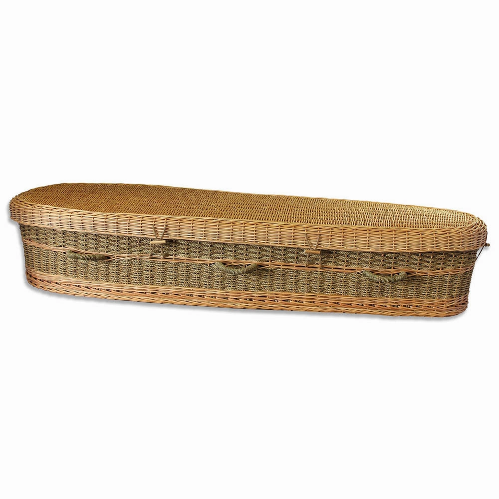Biodegradable Casket for Burial or Cremation in Seagrass - Eco-Friendly & Sustainable