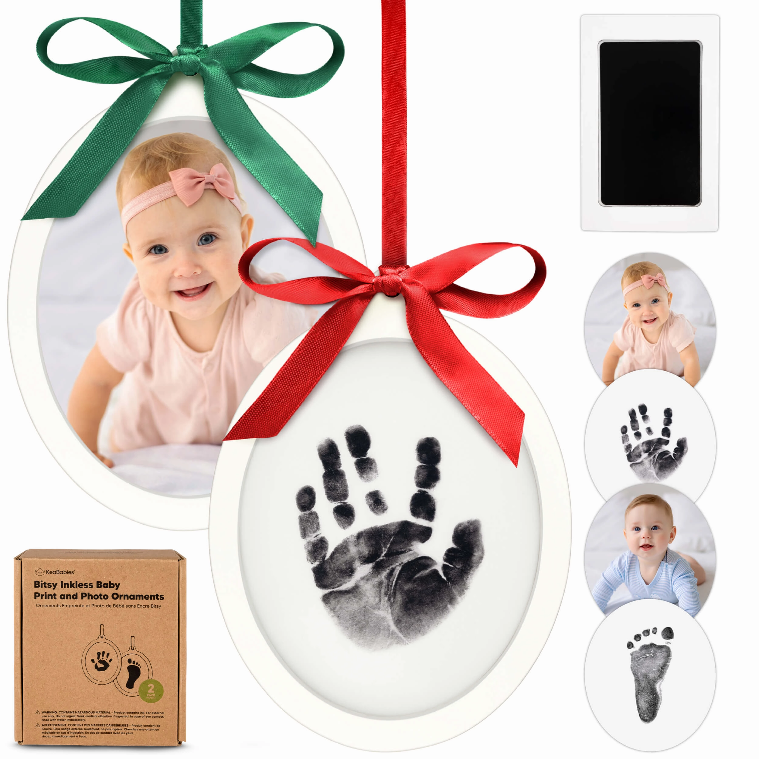 Bitsy Inkless Baby Print and Photo Ornaments